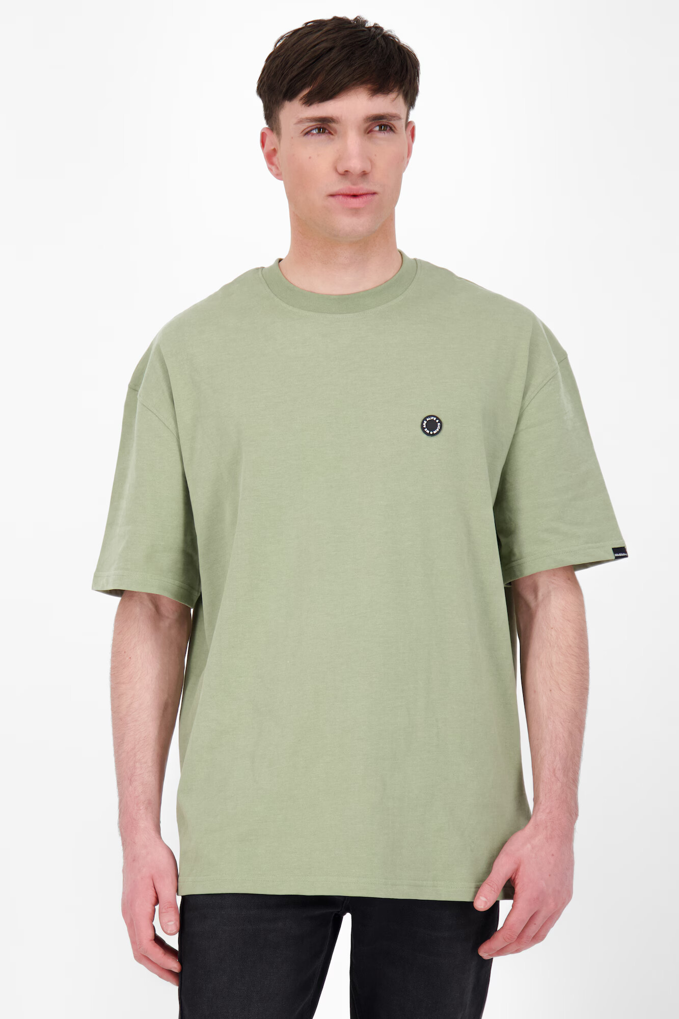 Alife and Kickin Tricou 'PittAK' verde pastel / negru - Pled.ro