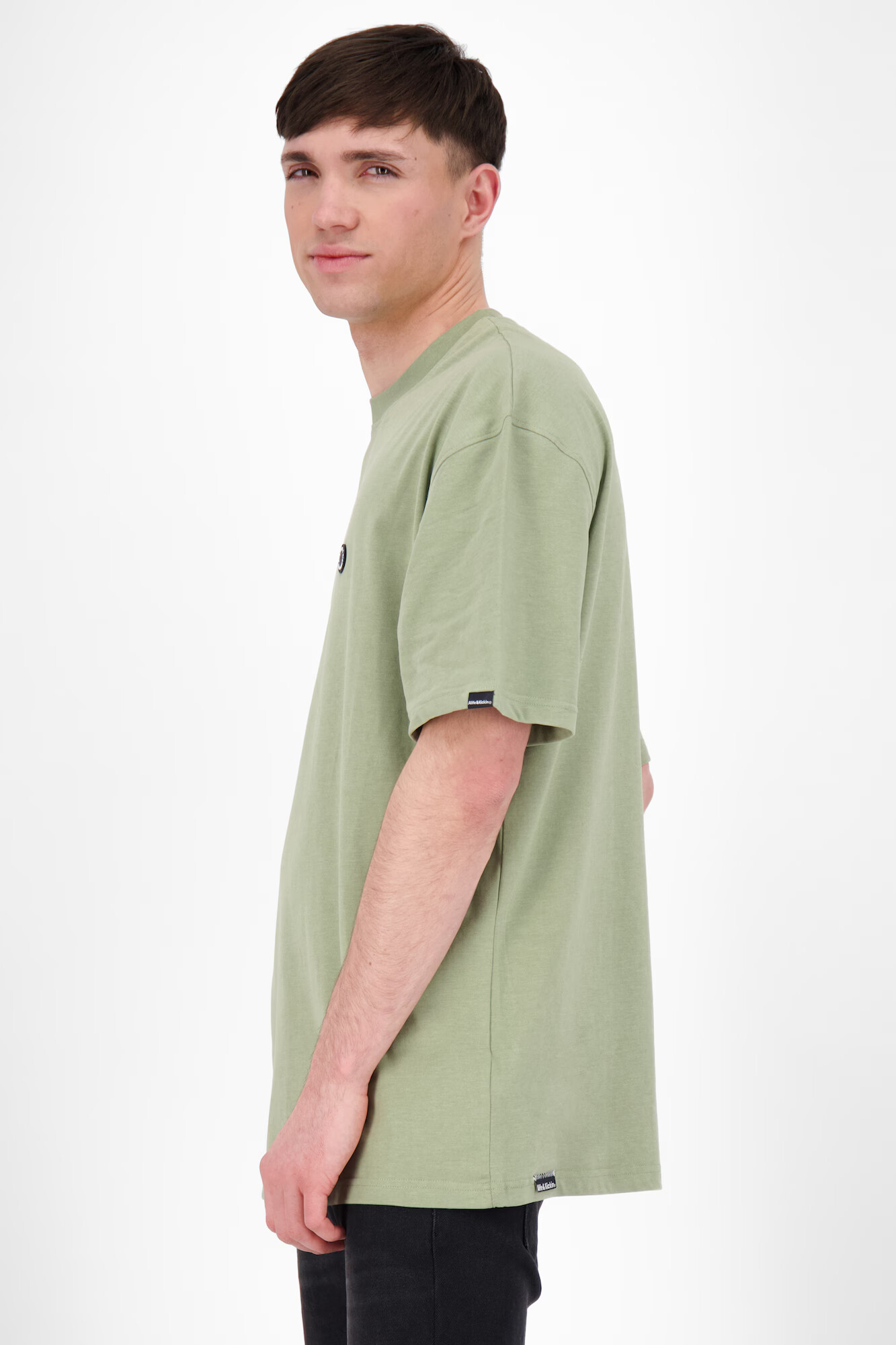 Alife and Kickin Tricou 'PittAK' verde pastel / negru - Pled.ro