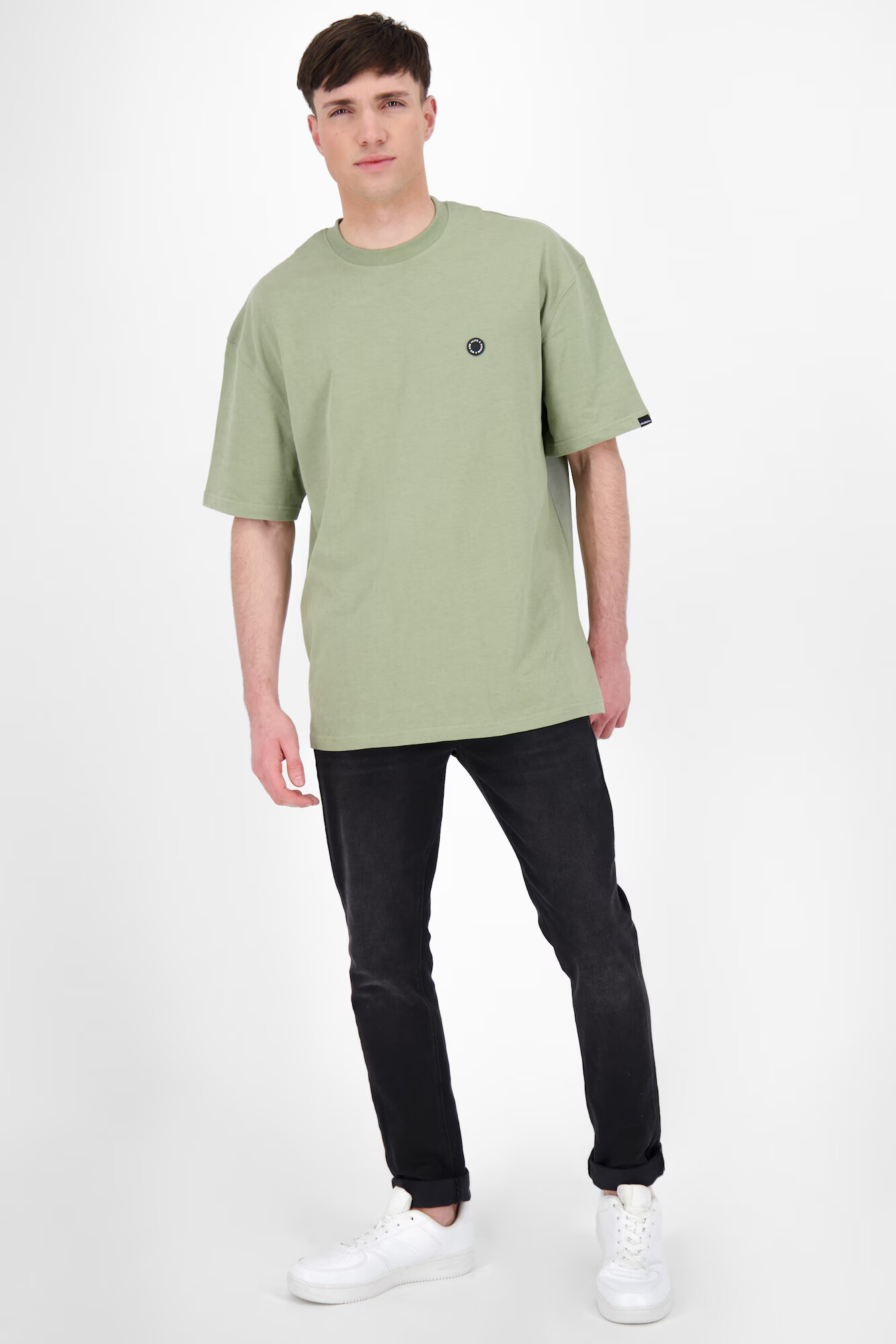 Alife and Kickin Tricou 'PittAK' verde pastel / negru - Pled.ro