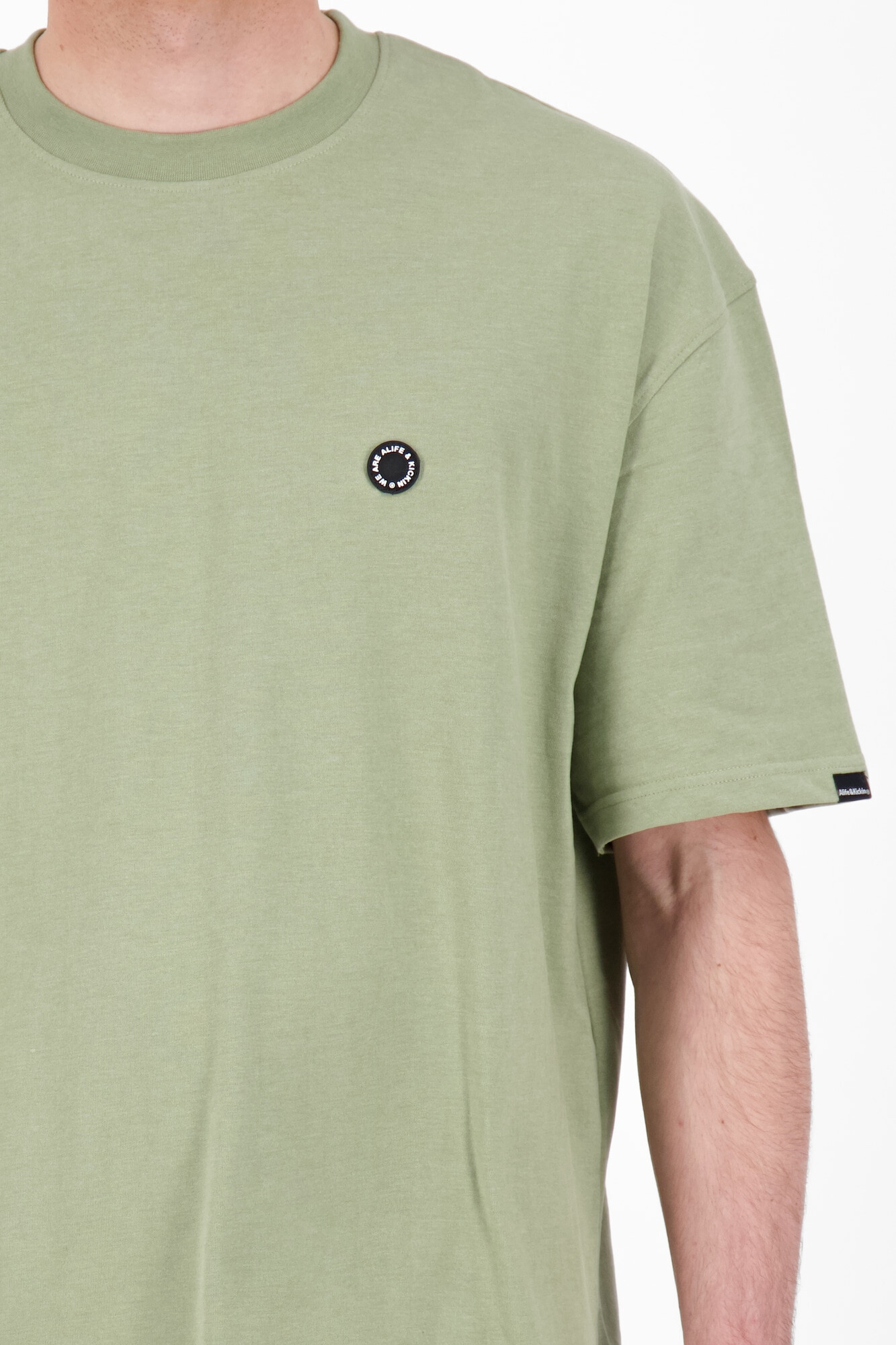 Alife and Kickin Tricou 'PittAK' verde pastel / negru - Pled.ro