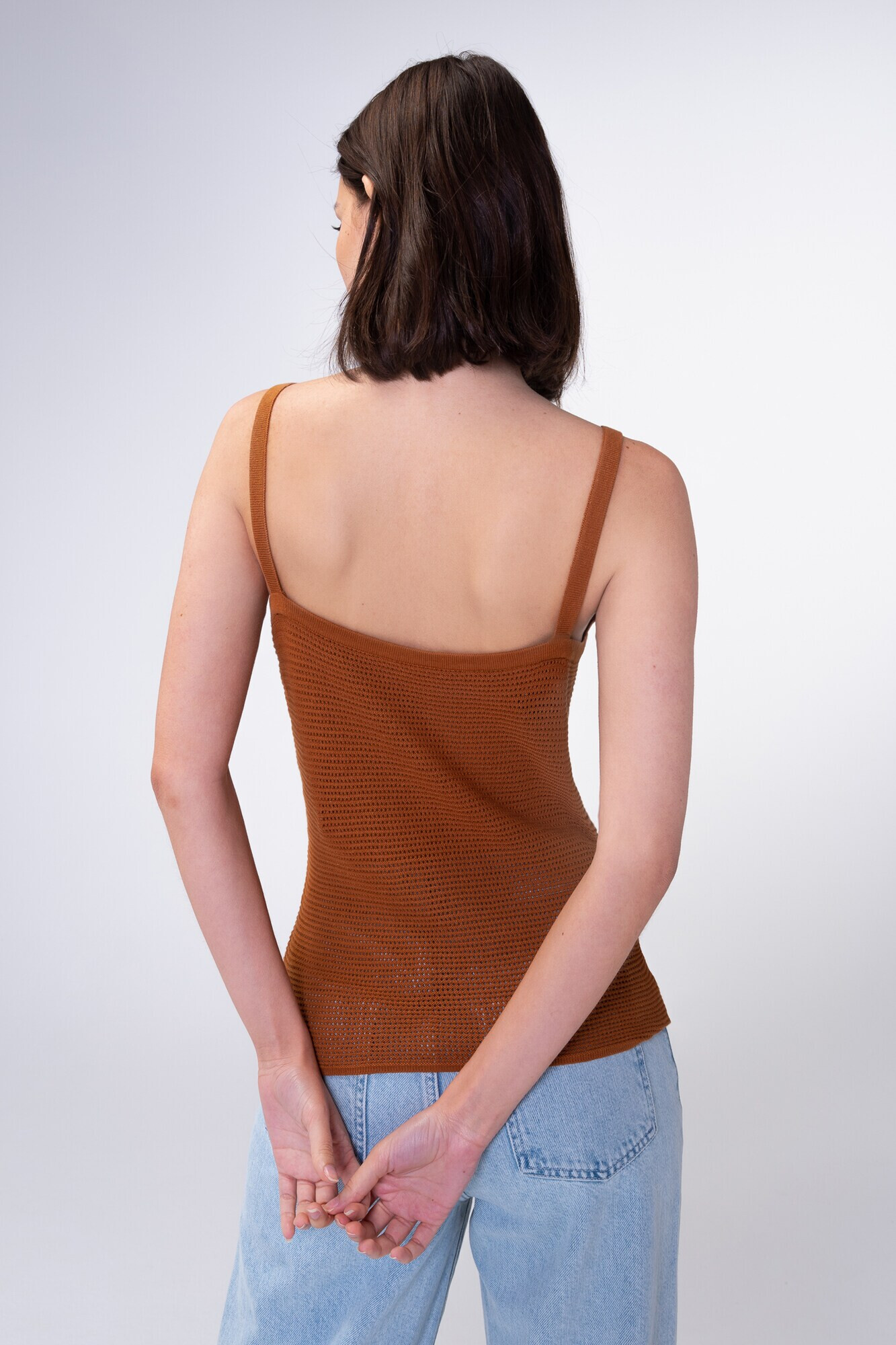 Aligne Top brodat 'Galiea' maro caramel - Pled.ro