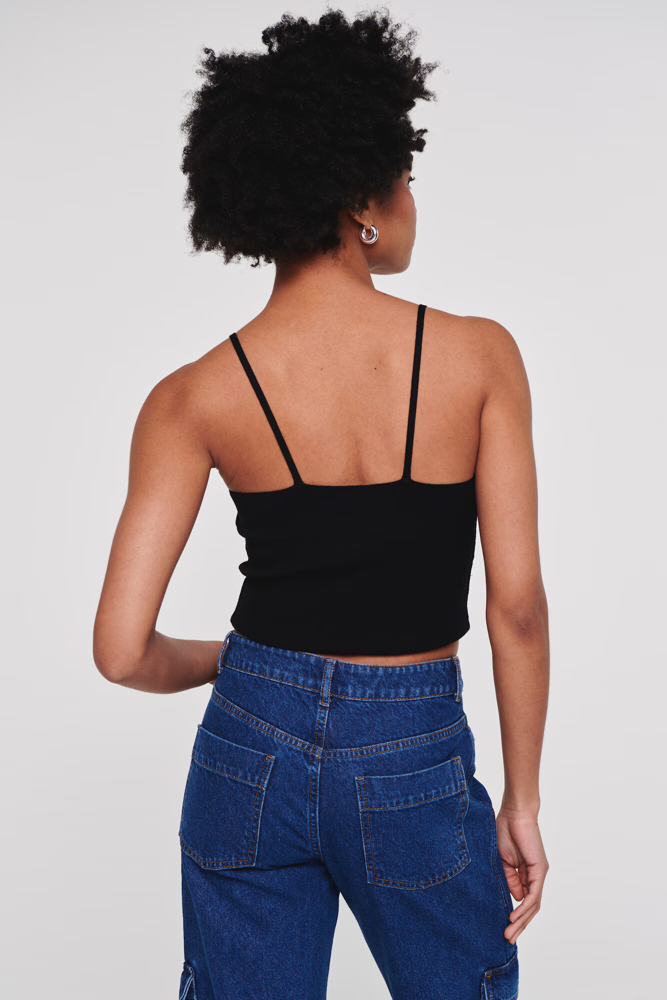 Aligne Top brodat negru - Pled.ro