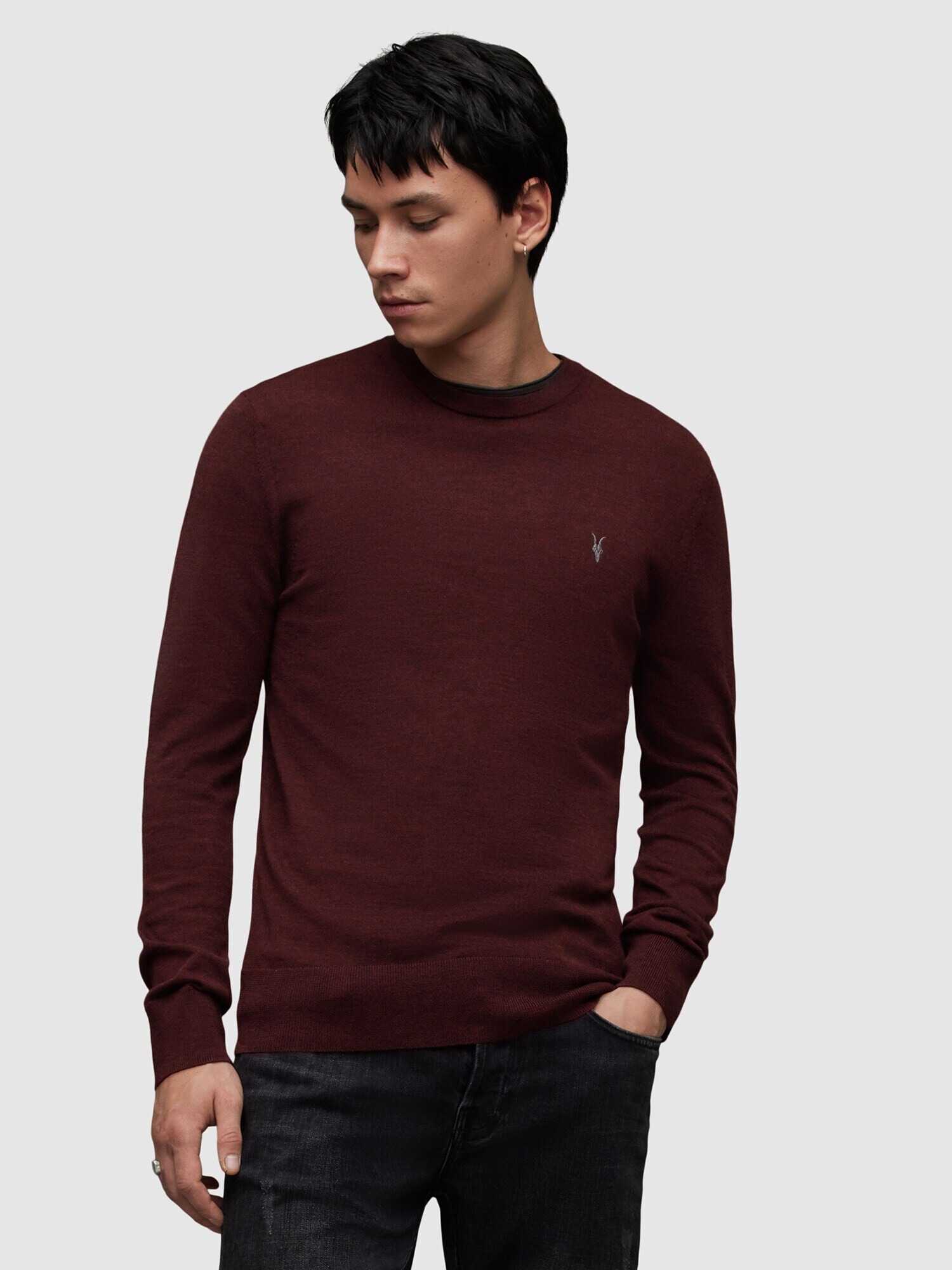 AllSaints Pulover roșu merlot - Pled.ro