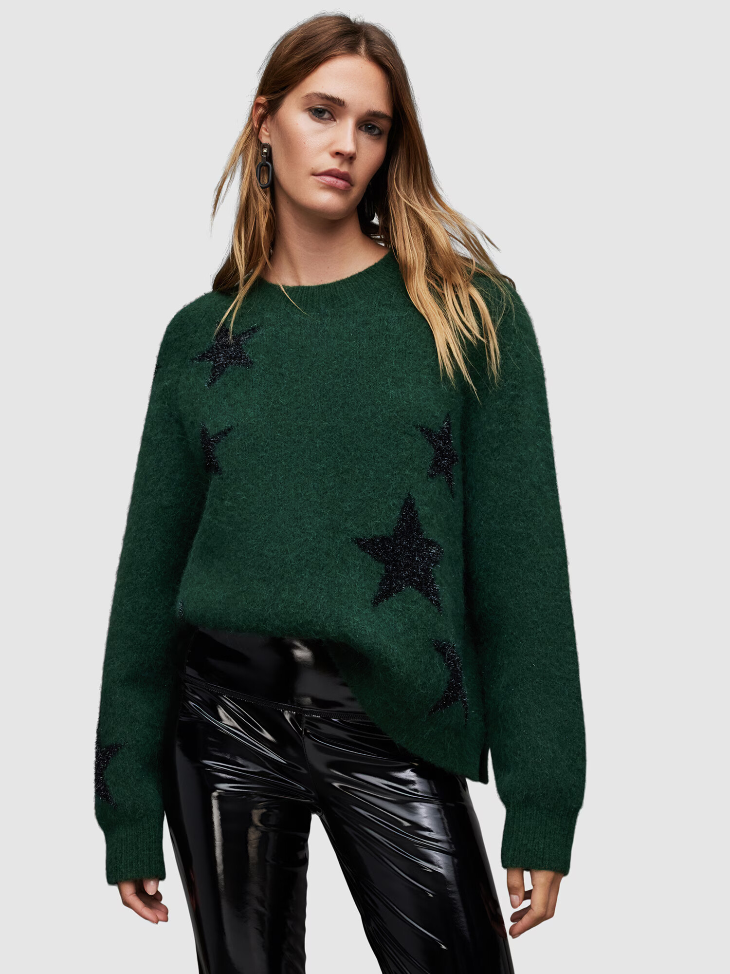 AllSaints Pulover 'STAR TINSEL' albastru marin / verde închis - Pled.ro