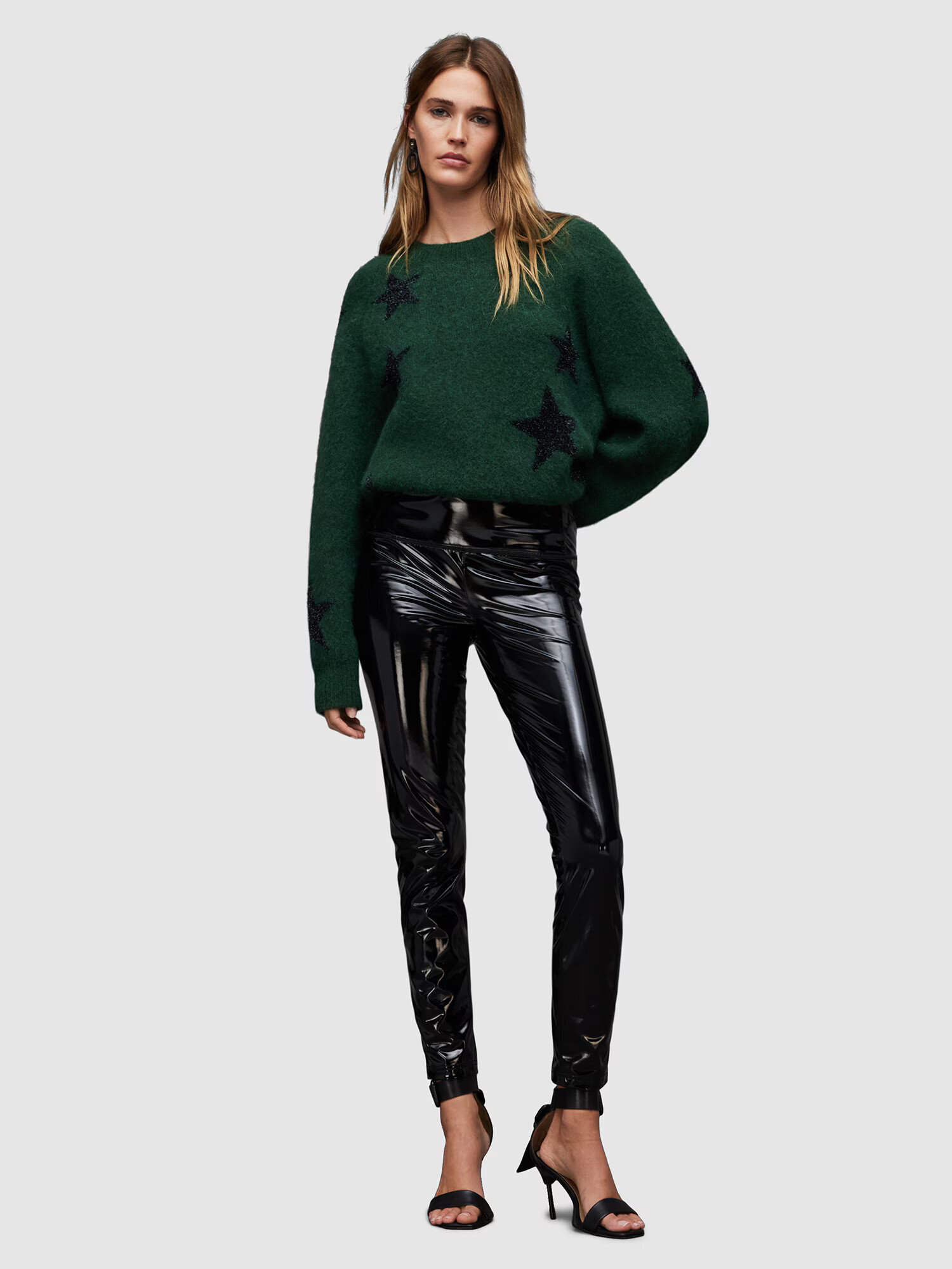 AllSaints Pulover 'STAR TINSEL' albastru marin / verde închis - Pled.ro