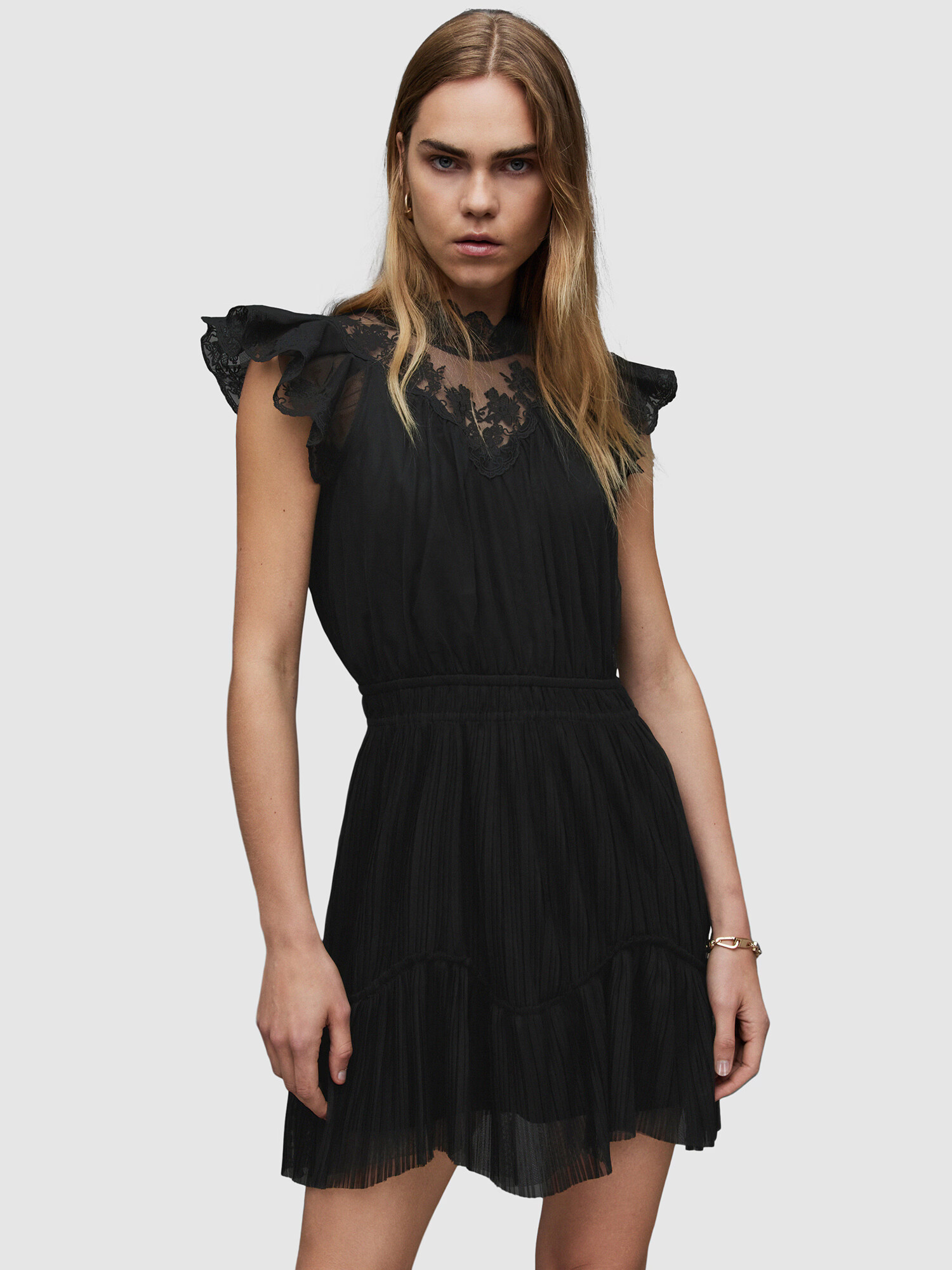 AllSaints Rochie de cocktail 'AZURA' negru - Pled.ro