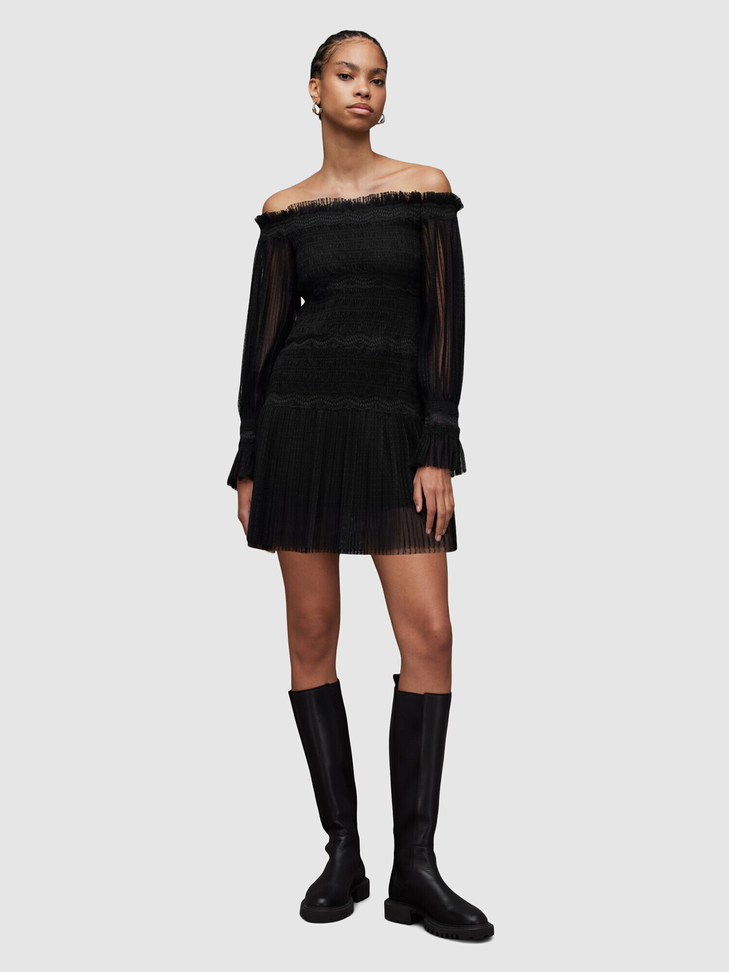 AllSaints Rochie de cocktail 'LAYLA' negru - Pled.ro