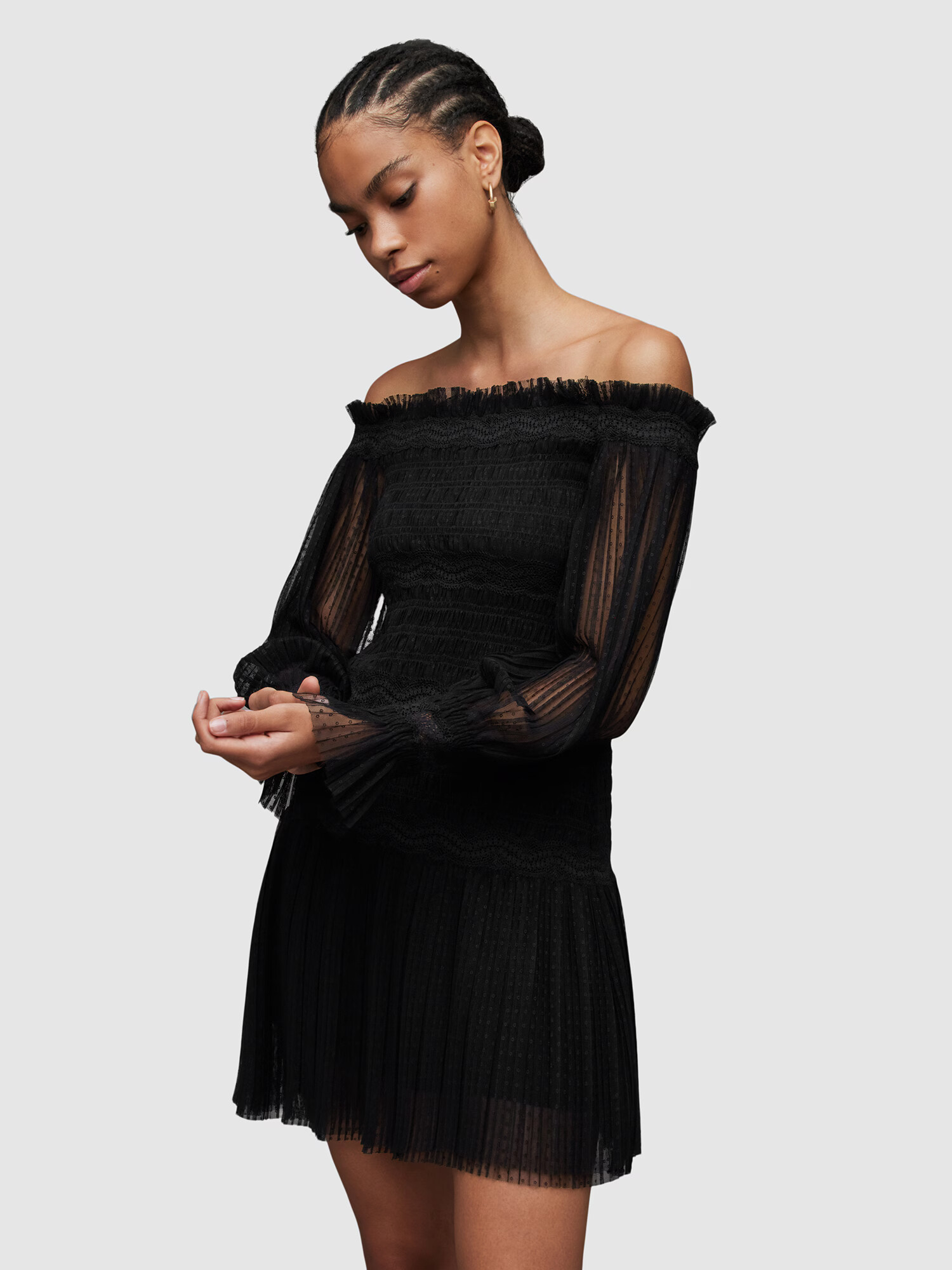 AllSaints Rochie de cocktail 'LAYLA' negru - Pled.ro