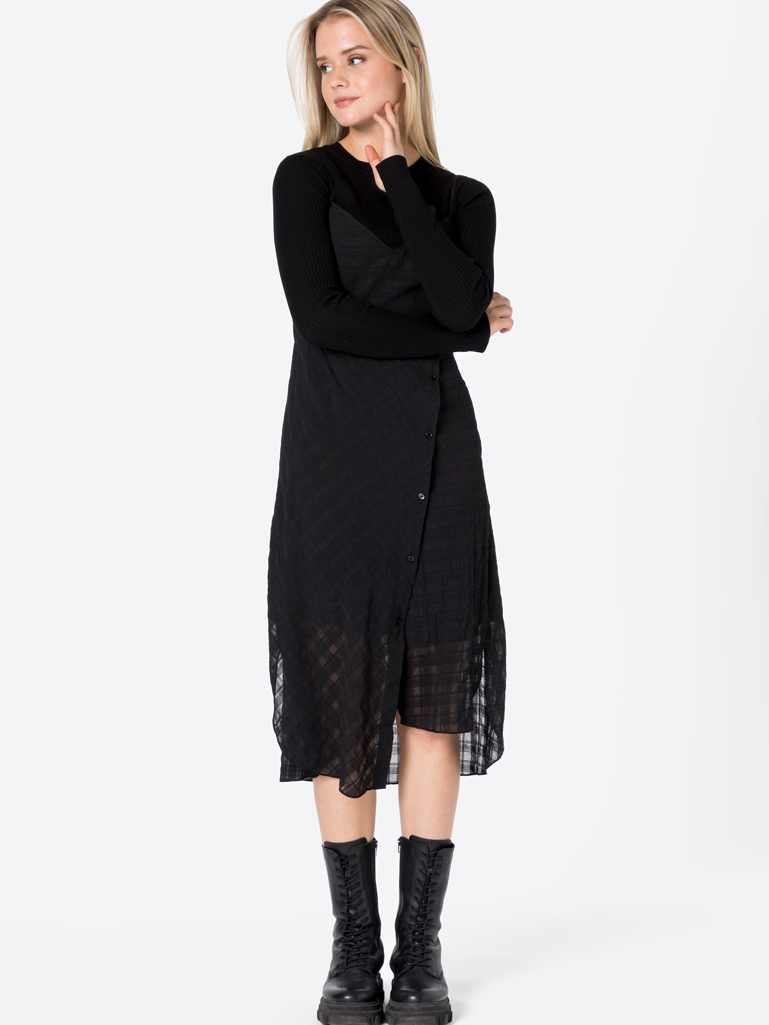 AllSaints Rochie tip bluză 'AGNES' negru - Pled.ro