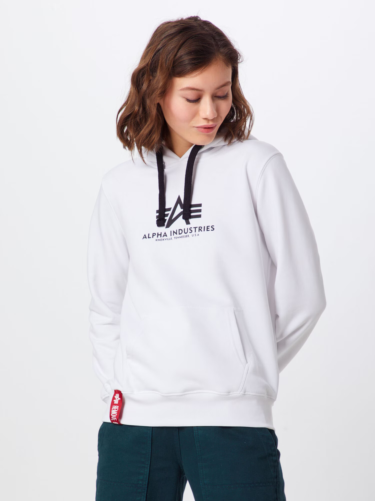 ALPHA INDUSTRIES Bluză de molton albastru marin / roșu / alb - Pled.ro