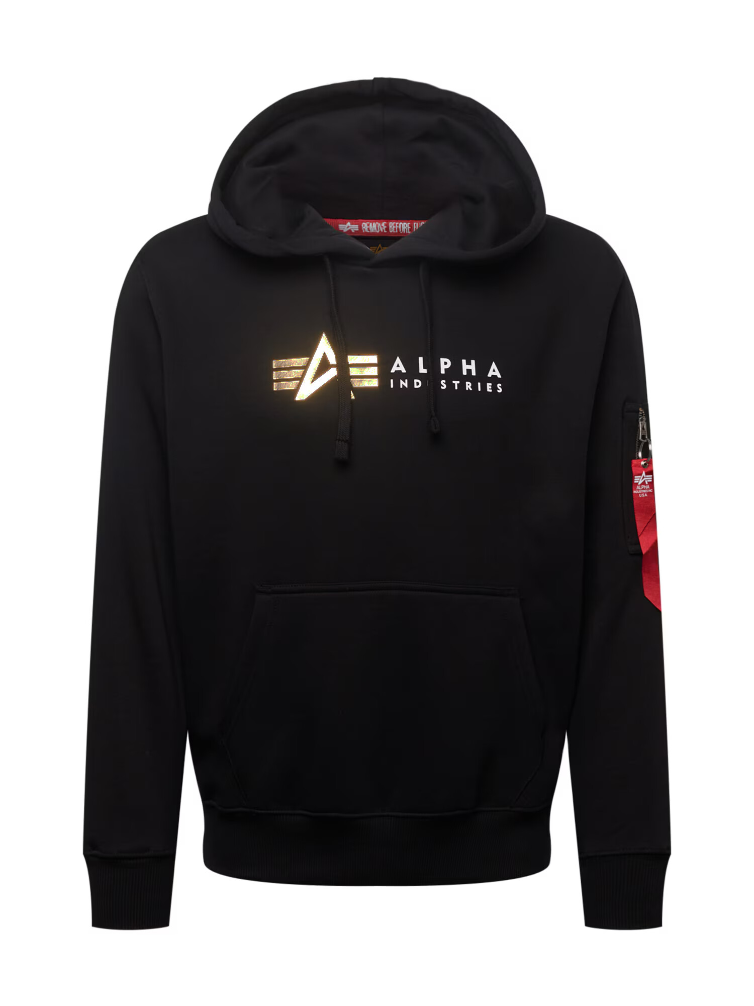 ALPHA INDUSTRIES Bluză de molton 'Alpha' auriu / roșu / negru / alb - Pled.ro