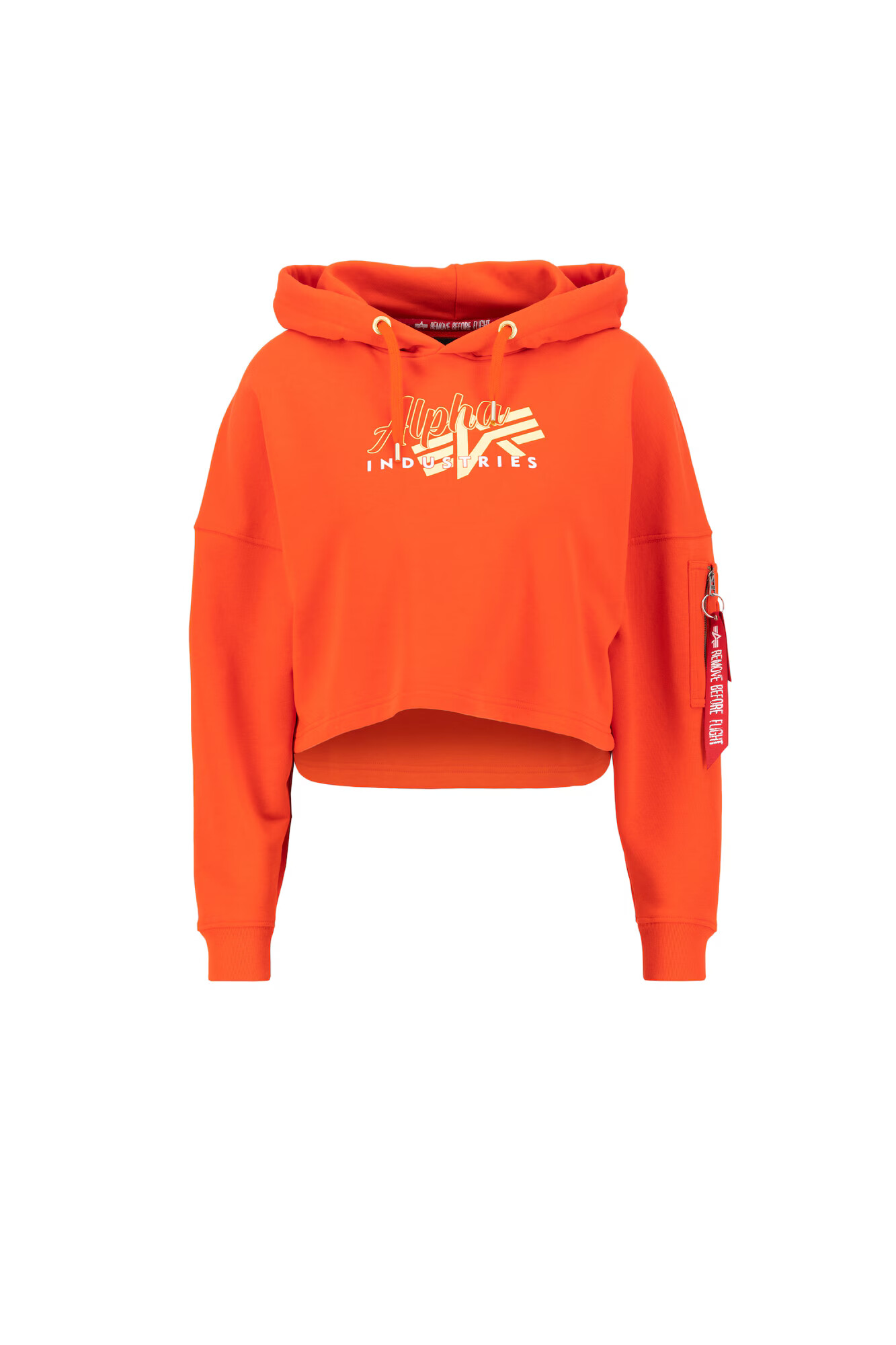 ALPHA INDUSTRIES Bluză de molton auriu / roșu orange / alb - Pled.ro