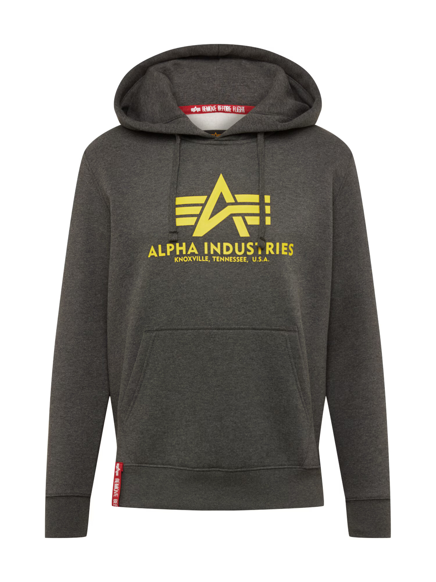 ALPHA INDUSTRIES Bluză de molton 'Basic Hoody' galben / gri grafit - Pled.ro