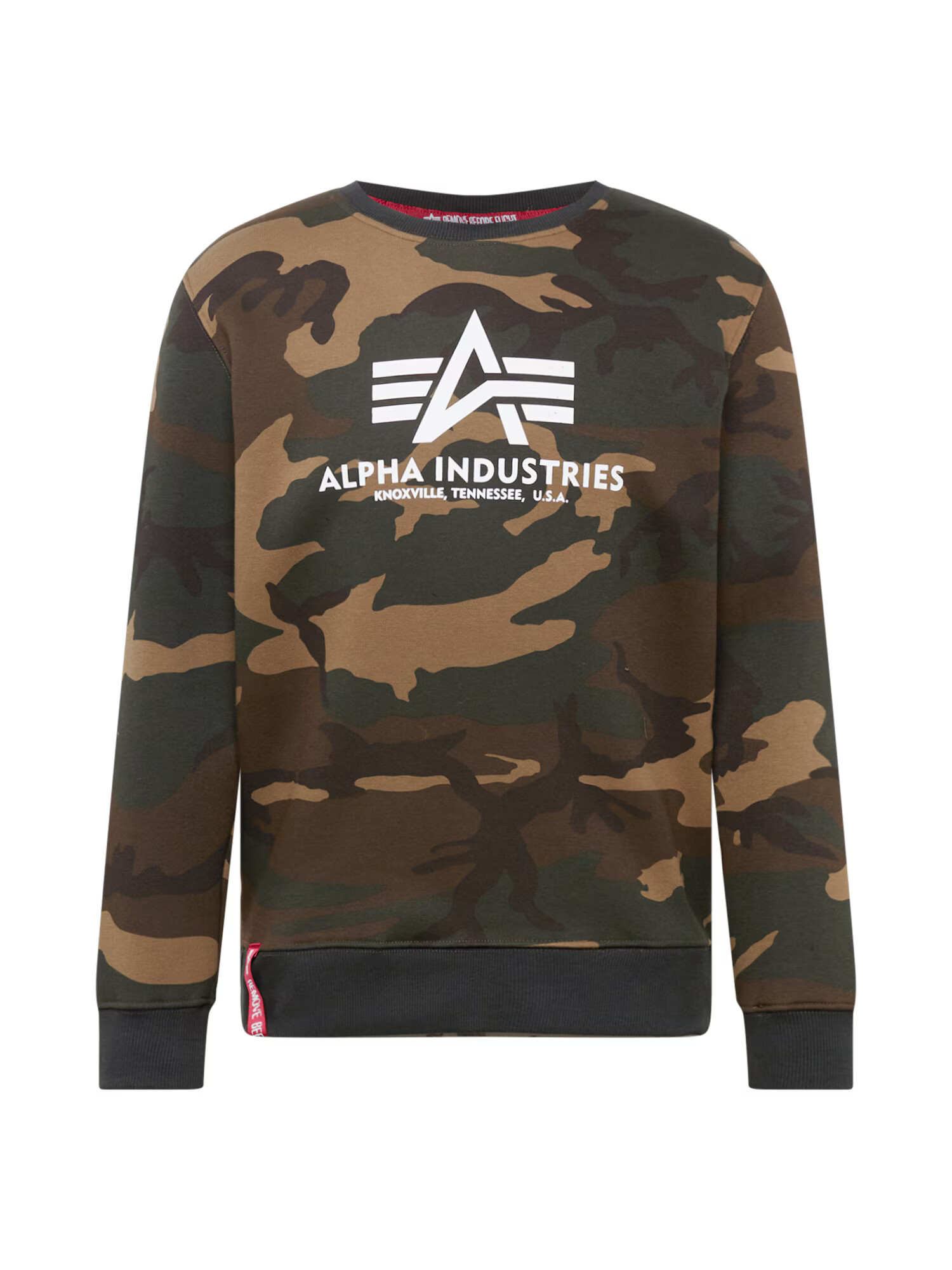 ALPHA INDUSTRIES Bluză de molton bej / maro / oliv / alb - Pled.ro