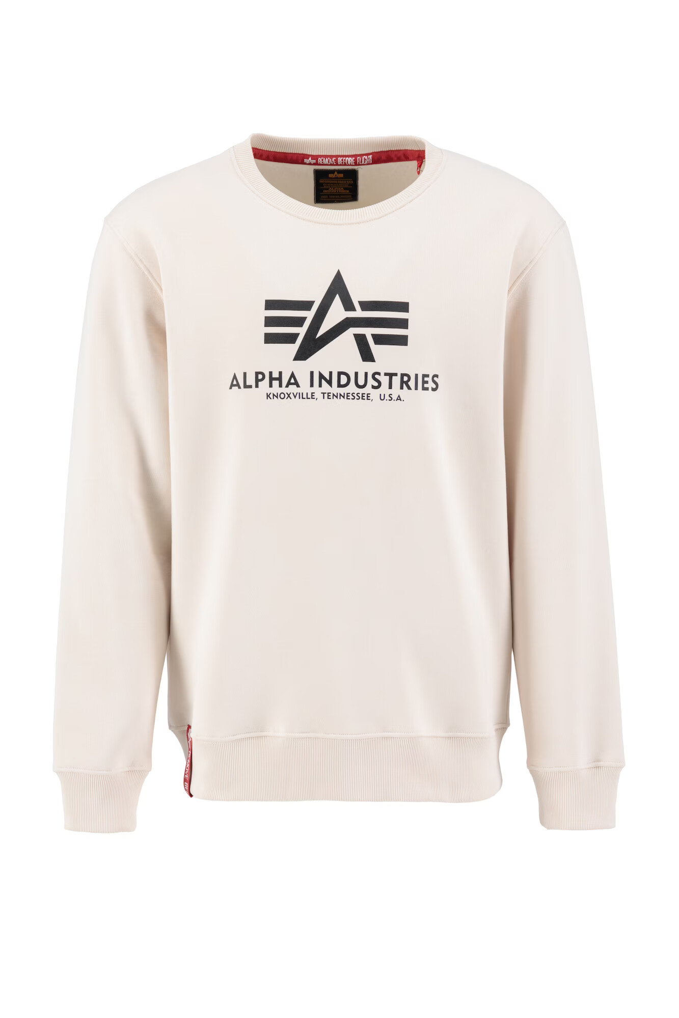 ALPHA INDUSTRIES Bluză de molton bej / negru - Pled.ro