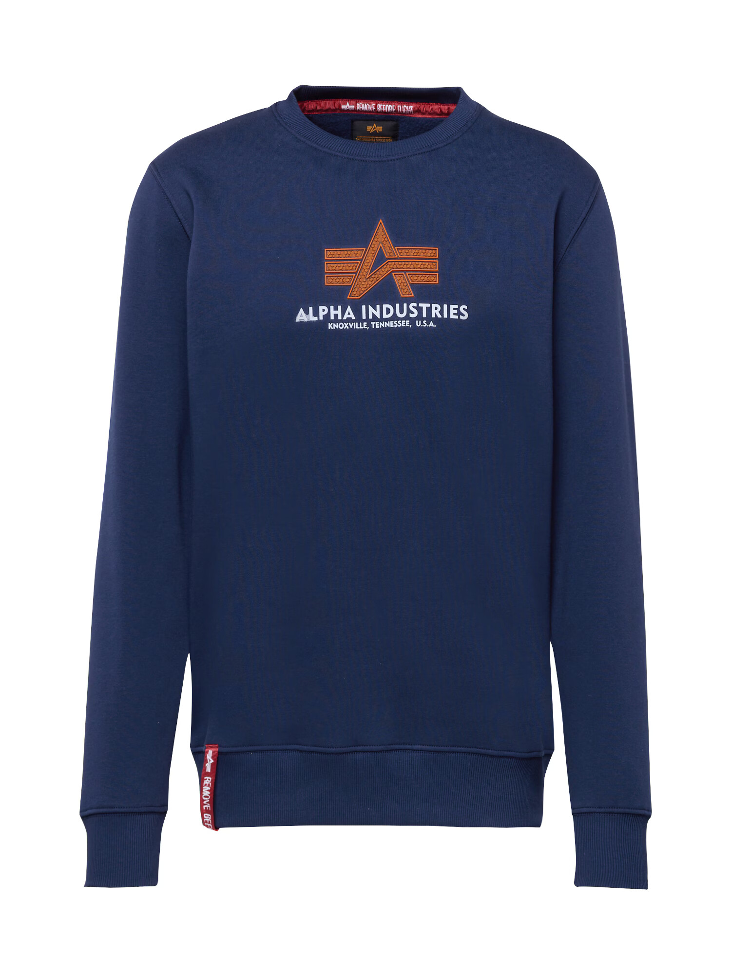 ALPHA INDUSTRIES Bluză de molton bleumarin / portocaliu / alb - Pled.ro