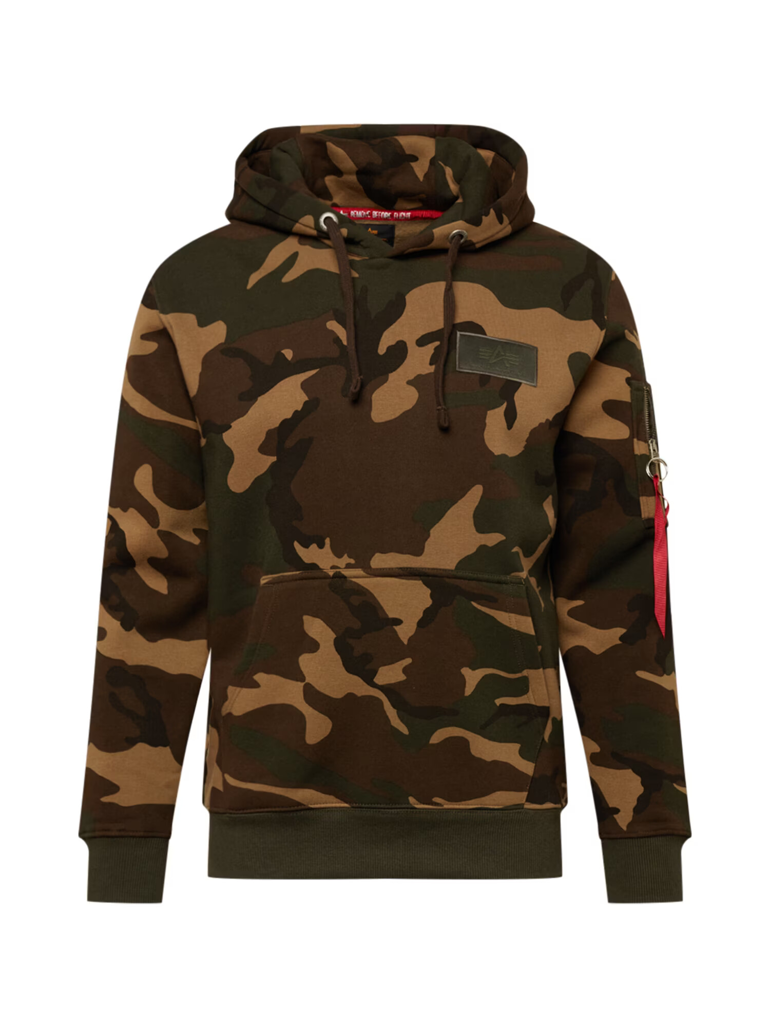 ALPHA INDUSTRIES Bluză de molton ciocolatiu / maro închis / kaki / portocaliu - Pled.ro