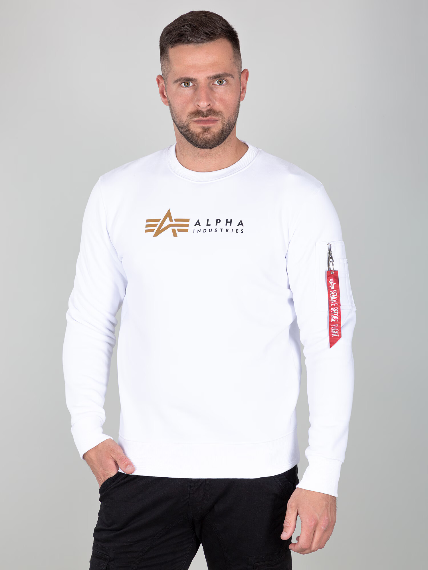 ALPHA INDUSTRIES Bluză de molton galben auriu / negru / alb - Pled.ro