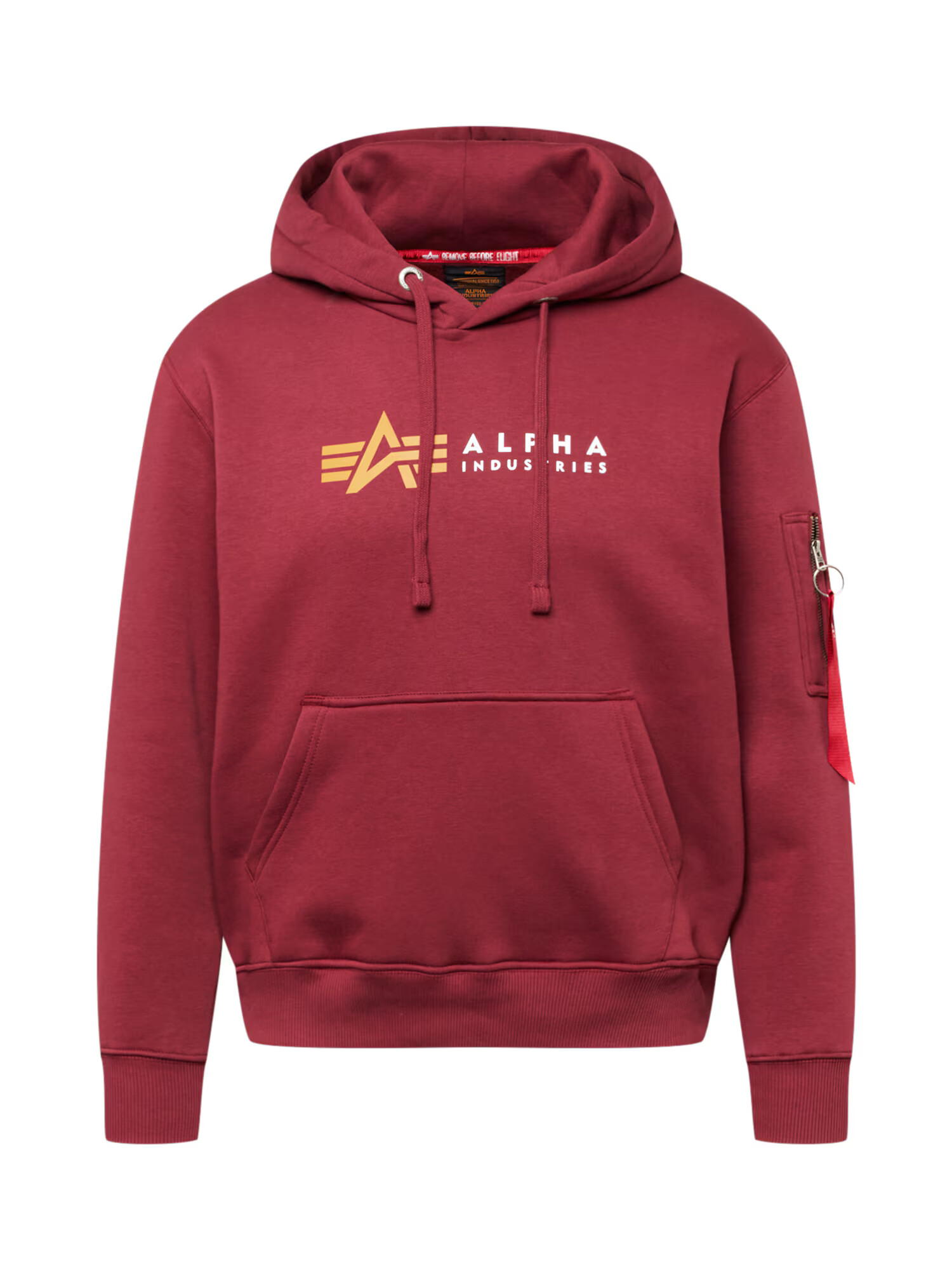 ALPHA INDUSTRIES Bluză de molton galben închis / roșu burgundy / alb - Pled.ro