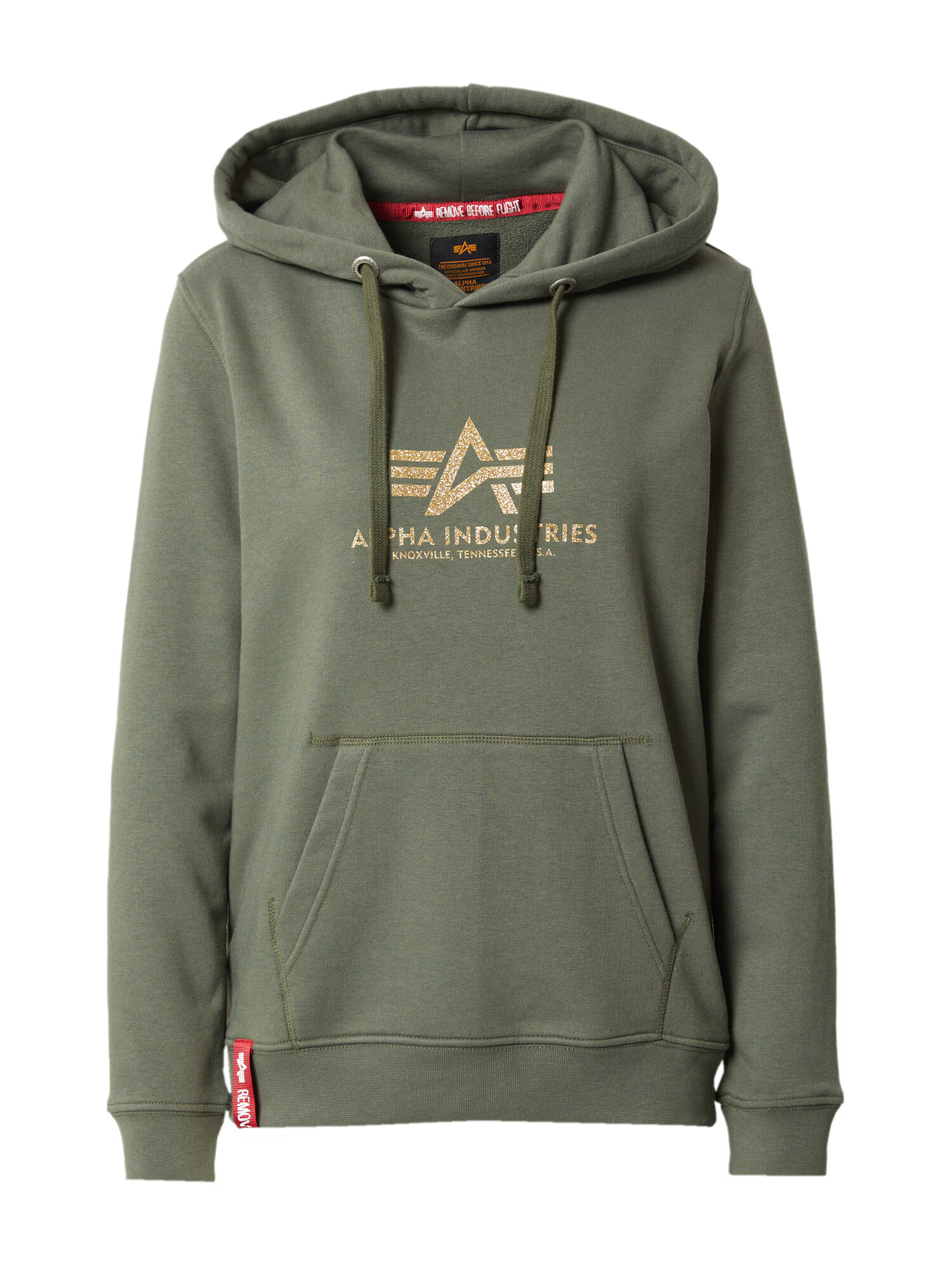 ALPHA INDUSTRIES Bluză de molton galben / kaki / roșu / alb - Pled.ro