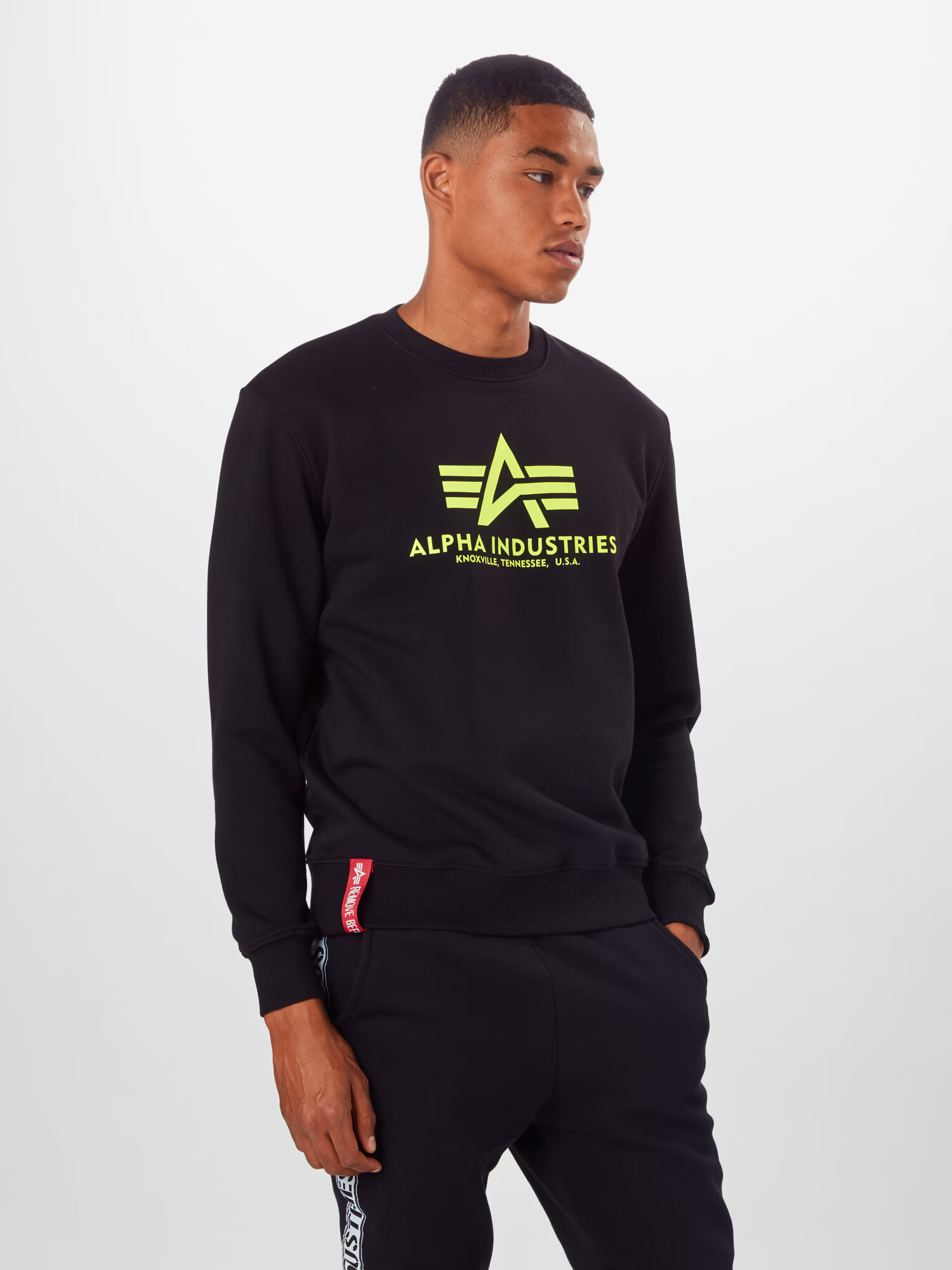 ALPHA INDUSTRIES Bluză de molton galben neon / negru - Pled.ro