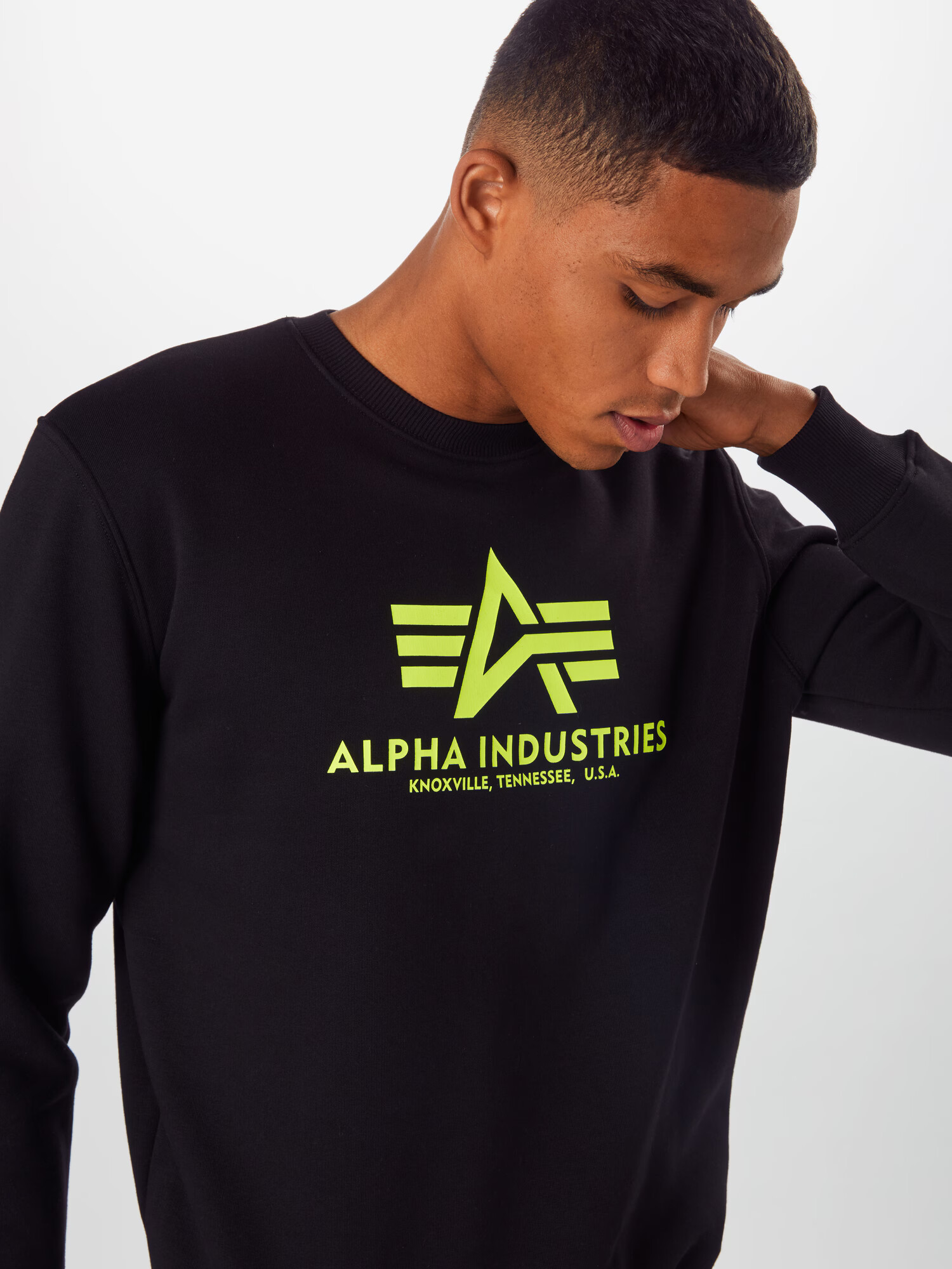 ALPHA INDUSTRIES Bluză de molton galben neon / negru - Pled.ro