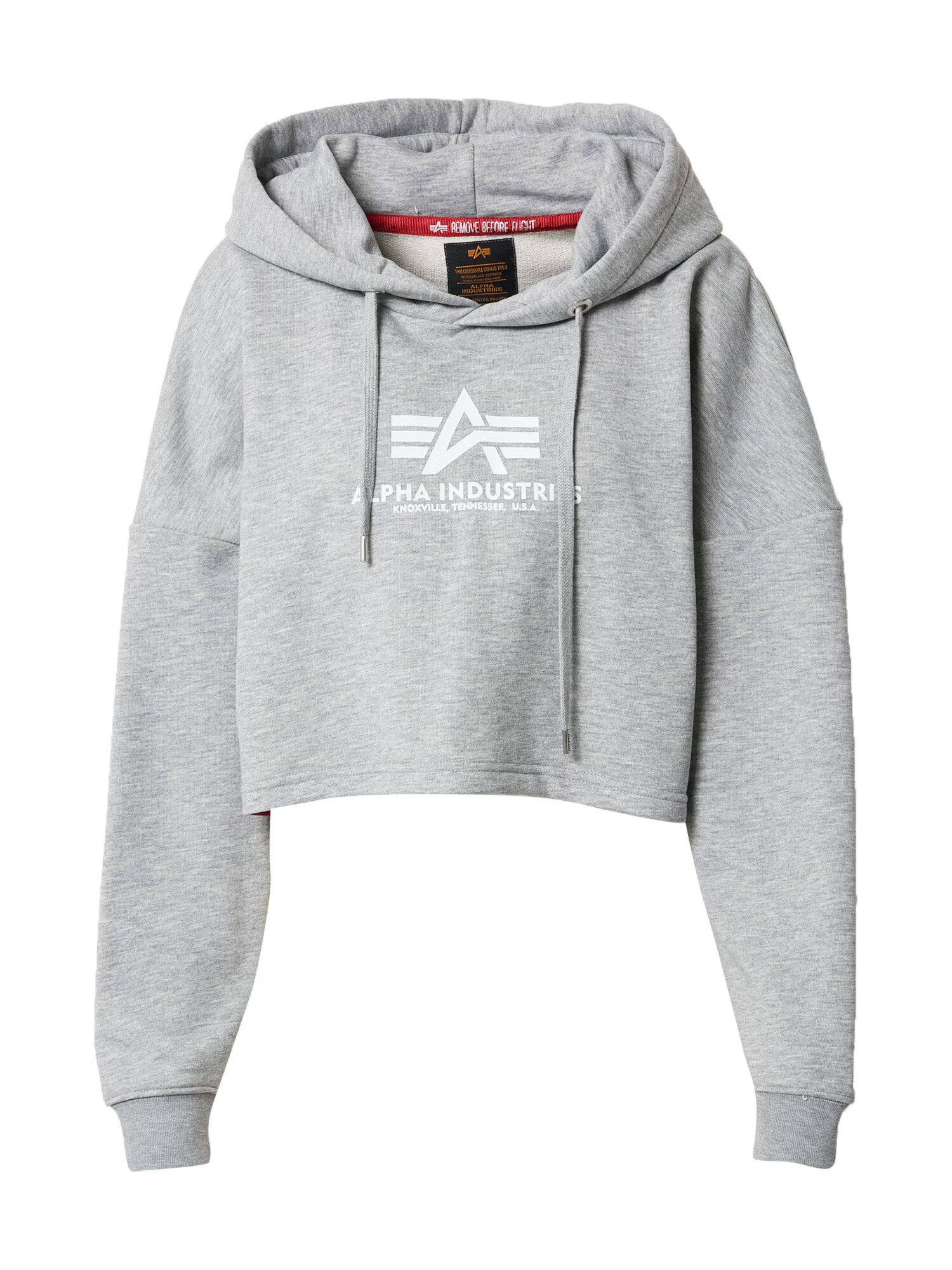 ALPHA INDUSTRIES Bluză de molton gri amestecat / alb - Pled.ro