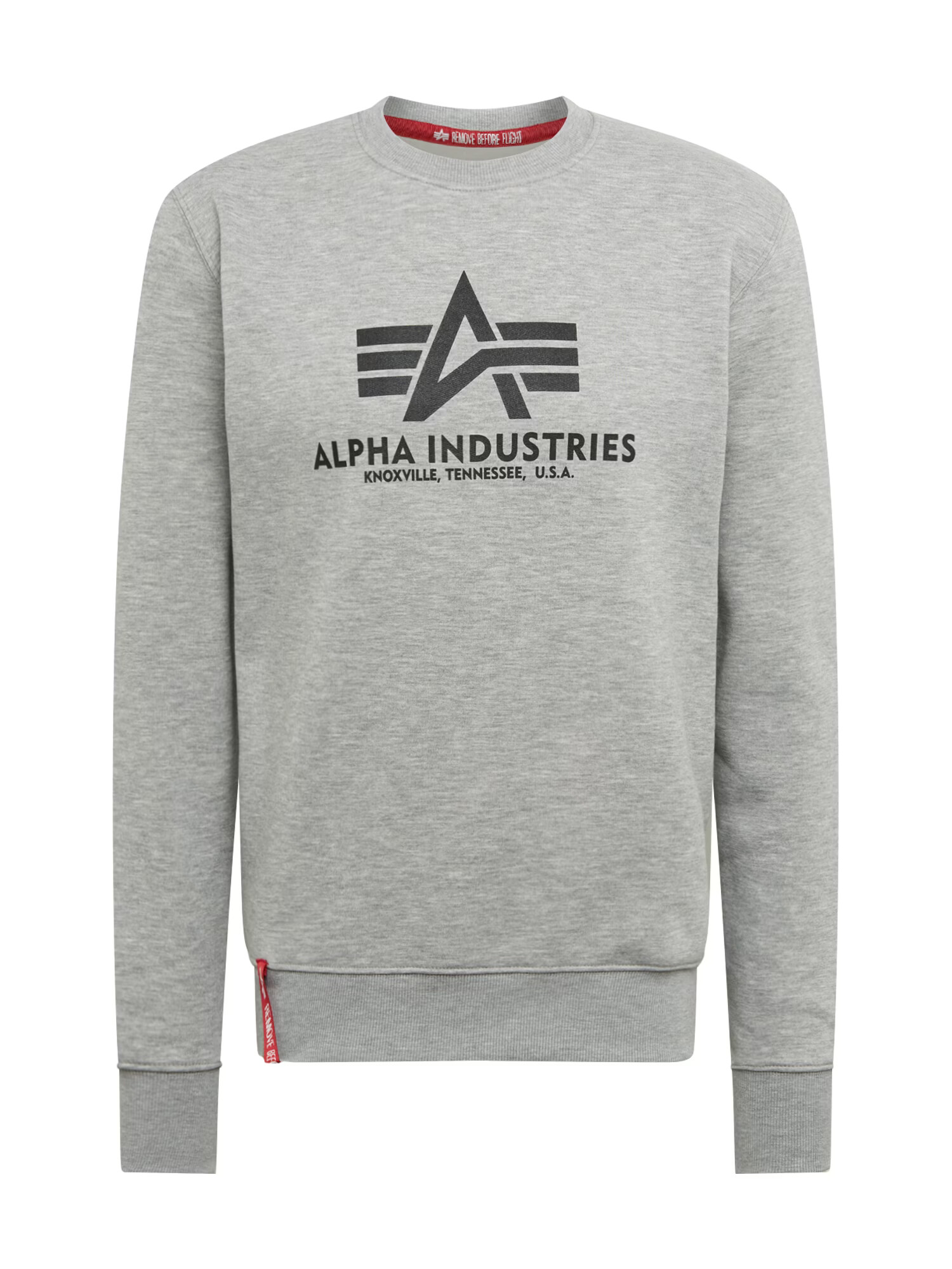 ALPHA INDUSTRIES Bluză de molton gri metalic / gri deschis / roșu - Pled.ro