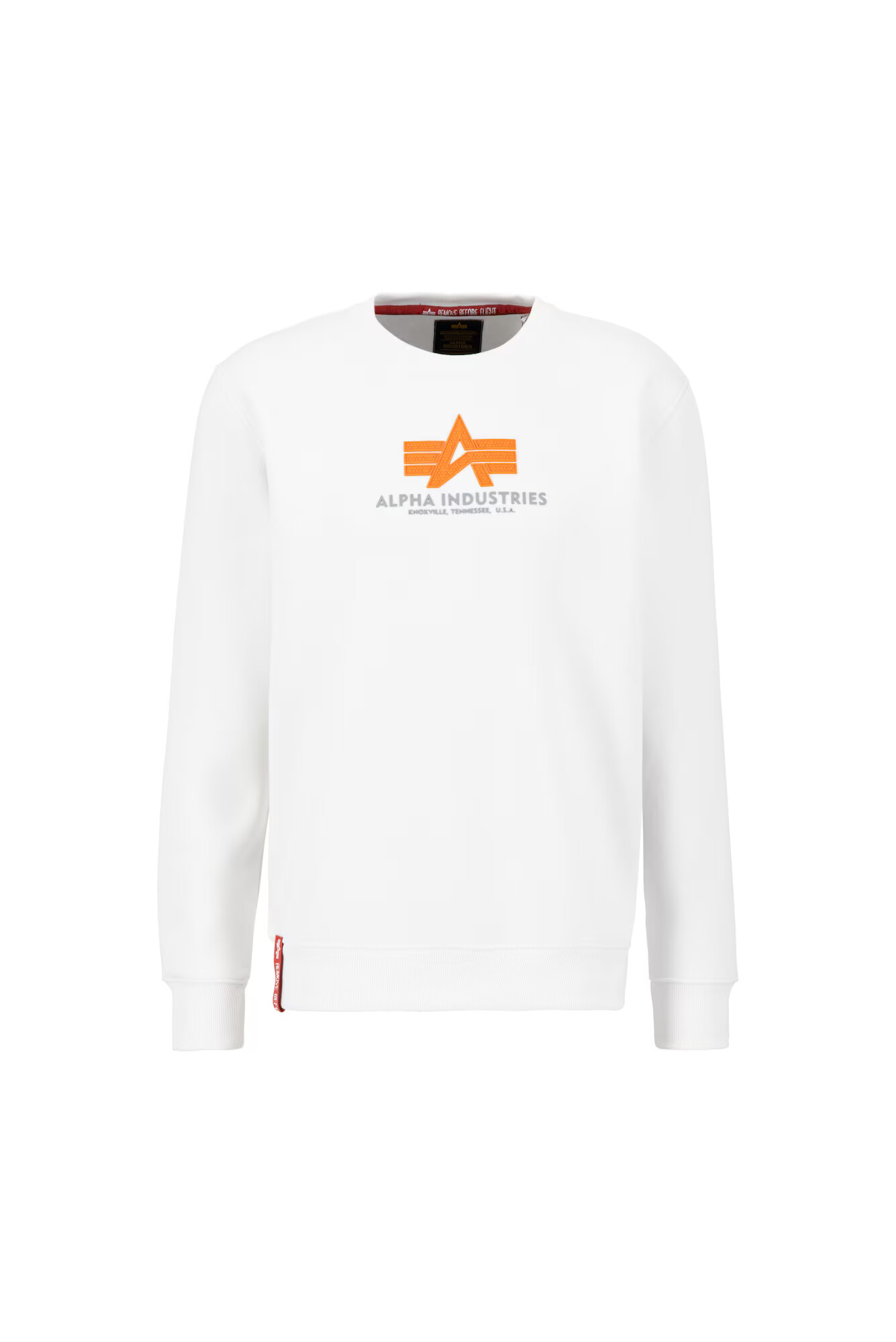 ALPHA INDUSTRIES Bluză de molton gri / portocaliu / alb - Pled.ro