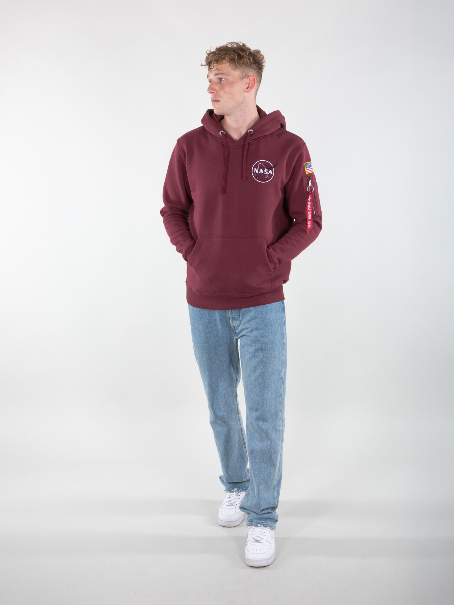 ALPHA INDUSTRIES Bluză de molton mai multe culori / roșu burgundy - Pled.ro