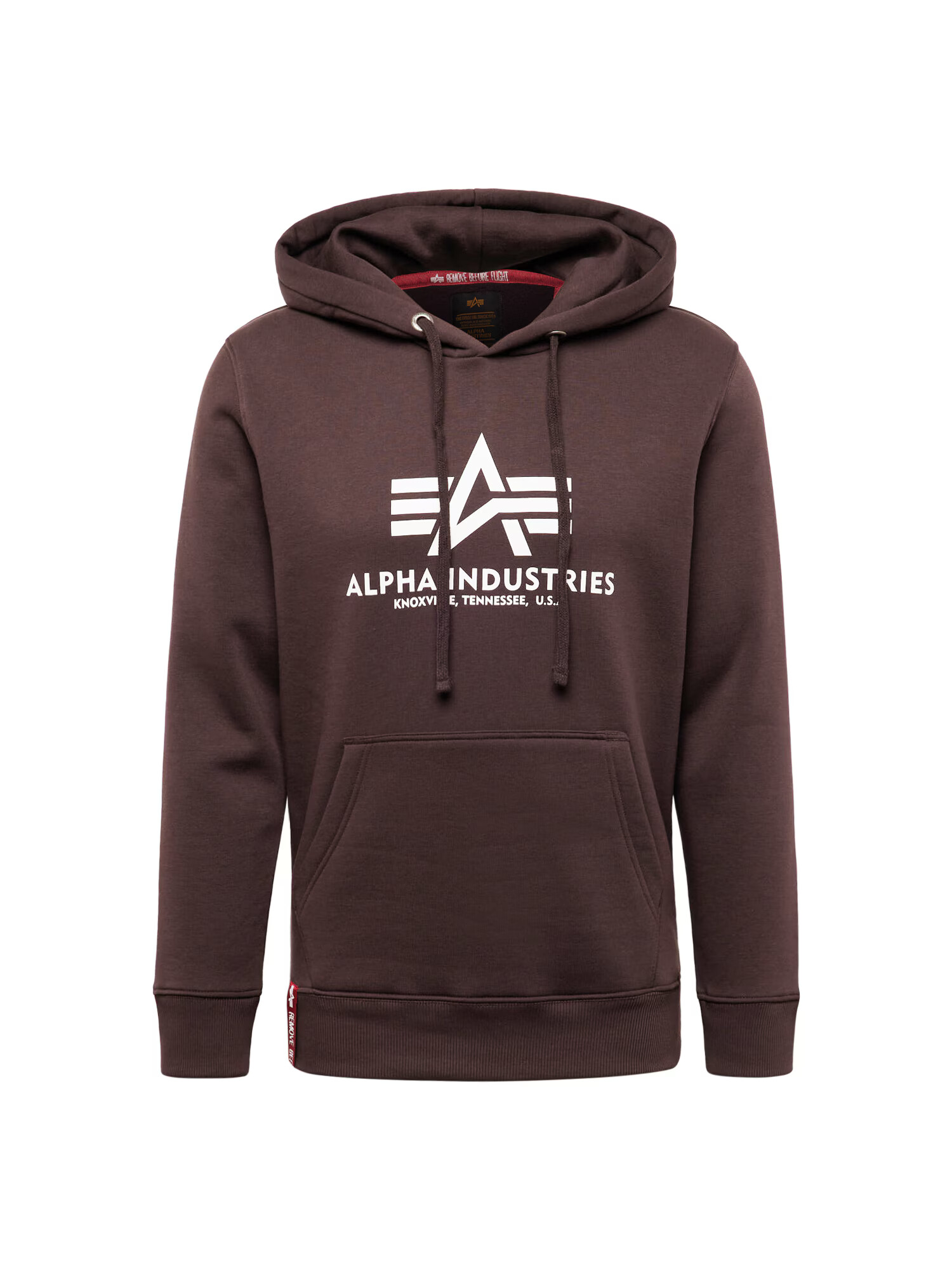 ALPHA INDUSTRIES Bluză de molton maro / alb - Pled.ro