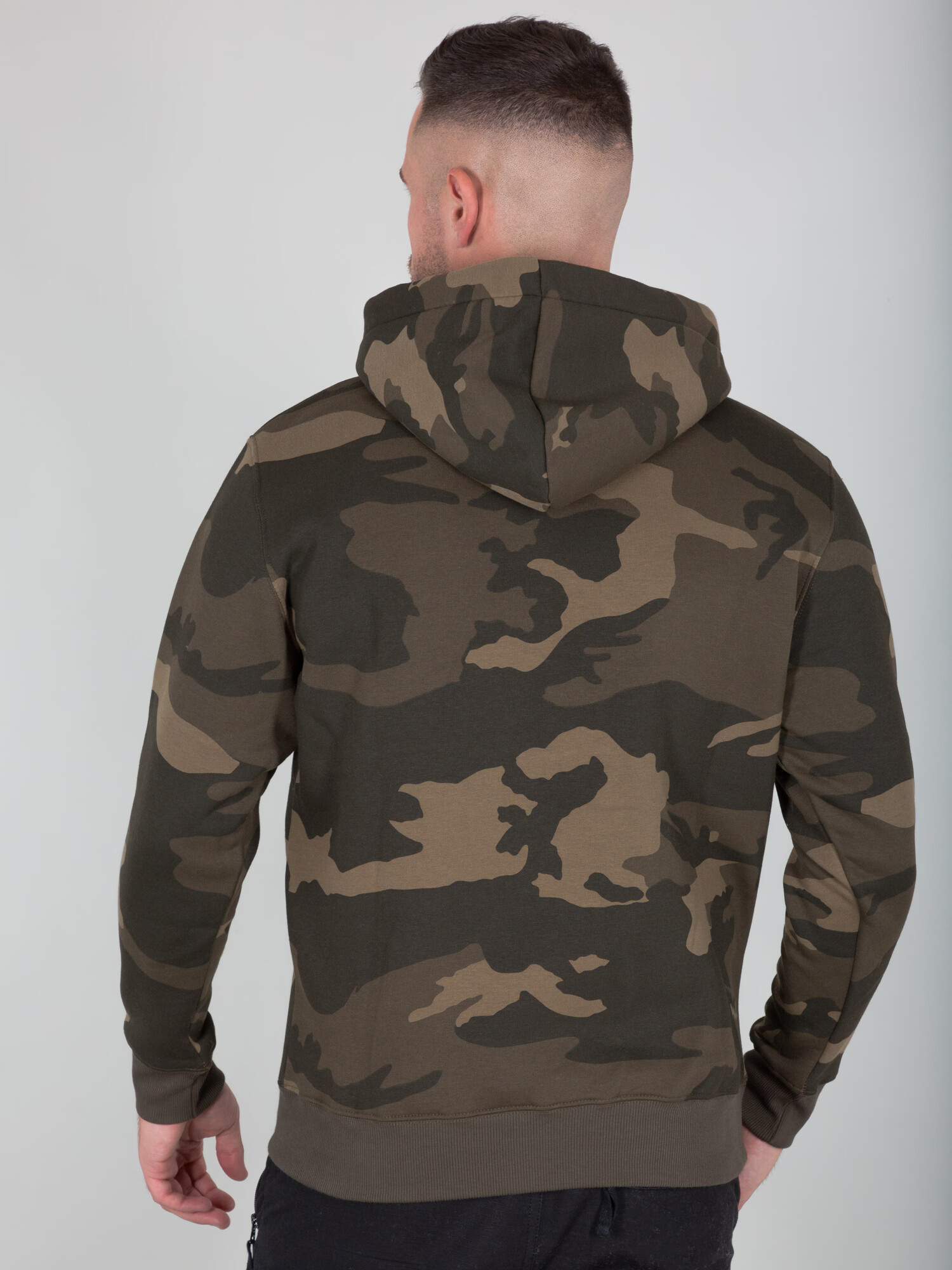 ALPHA INDUSTRIES Bluză de molton maro / oliv / alb - Pled.ro