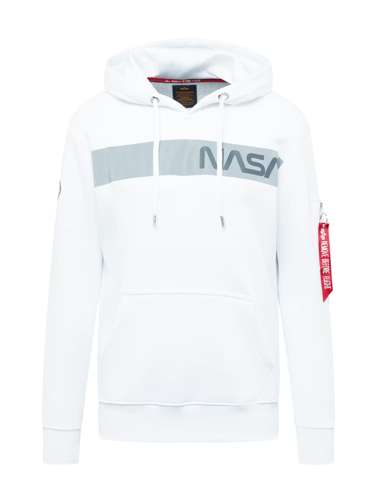 ALPHA INDUSTRIES Bluză de molton 'NASA' gri / gri închis / roșu / alb murdar - Pled.ro