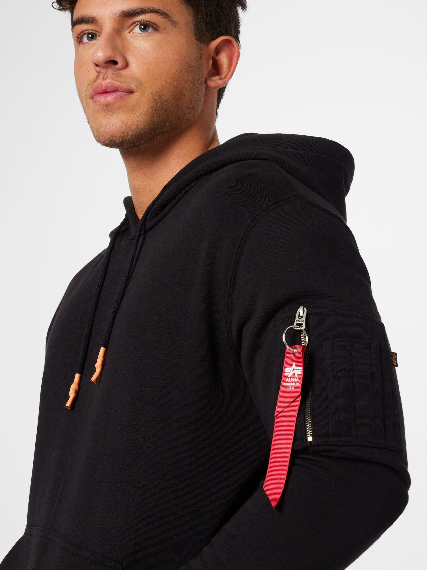 ALPHA INDUSTRIES Bluză de molton negru - Pled.ro