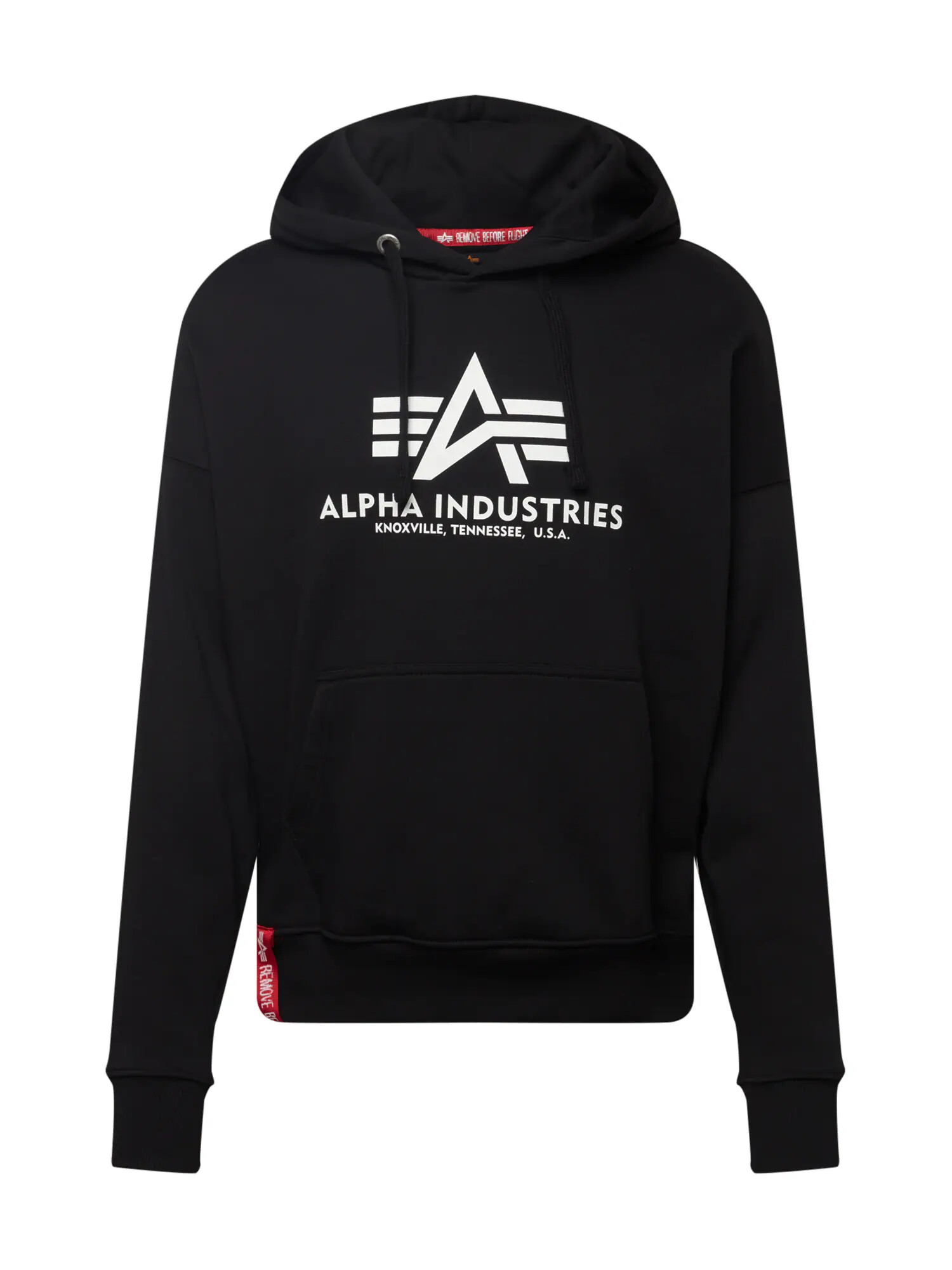 ALPHA INDUSTRIES Bluză de molton negru / alb - Pled.ro