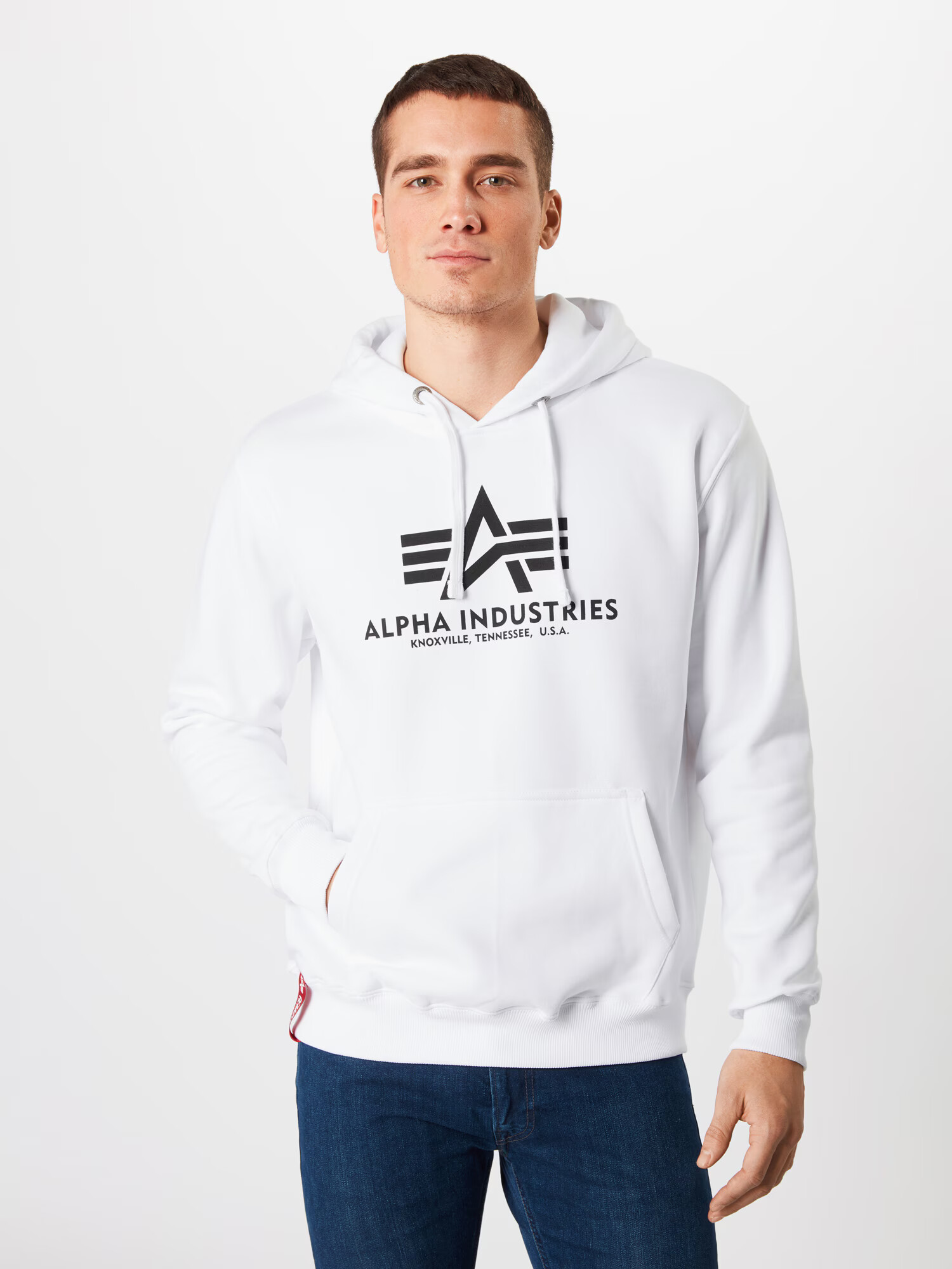 ALPHA INDUSTRIES Bluză de molton negru / alb murdar - Pled.ro