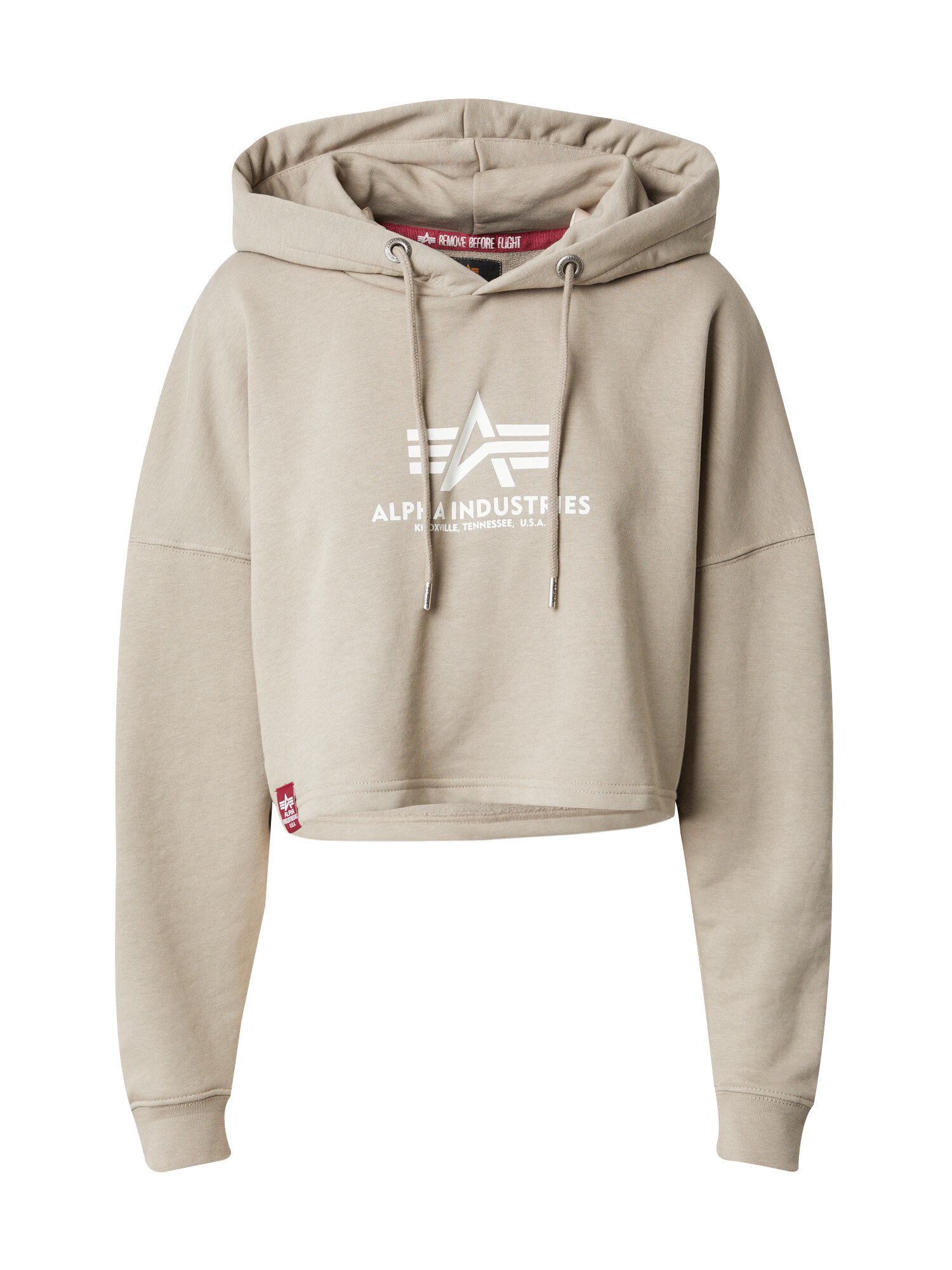 ALPHA INDUSTRIES Bluză de molton nisipiu / alb - Pled.ro