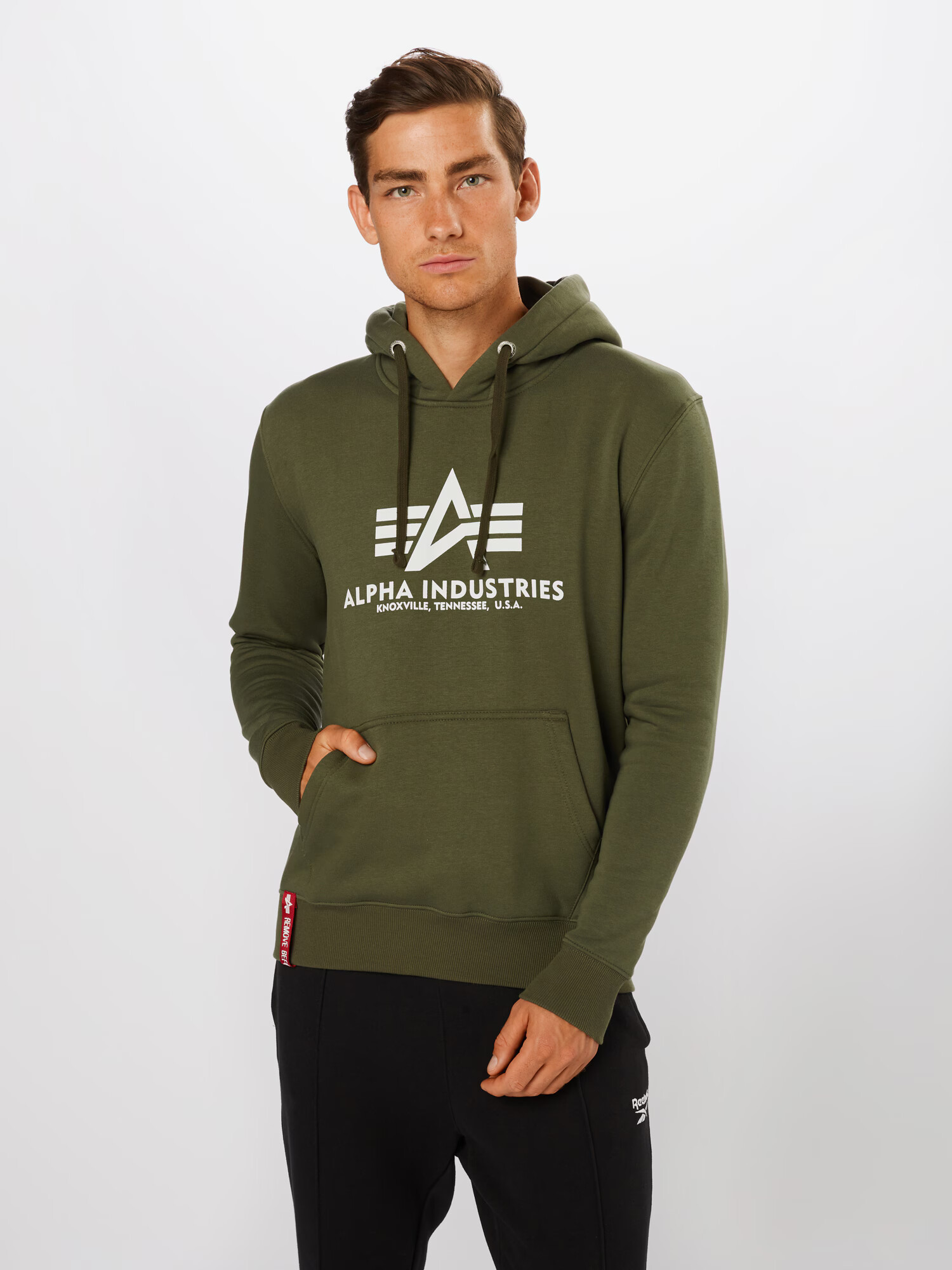 ALPHA INDUSTRIES Bluză de molton oliv / alb - Pled.ro