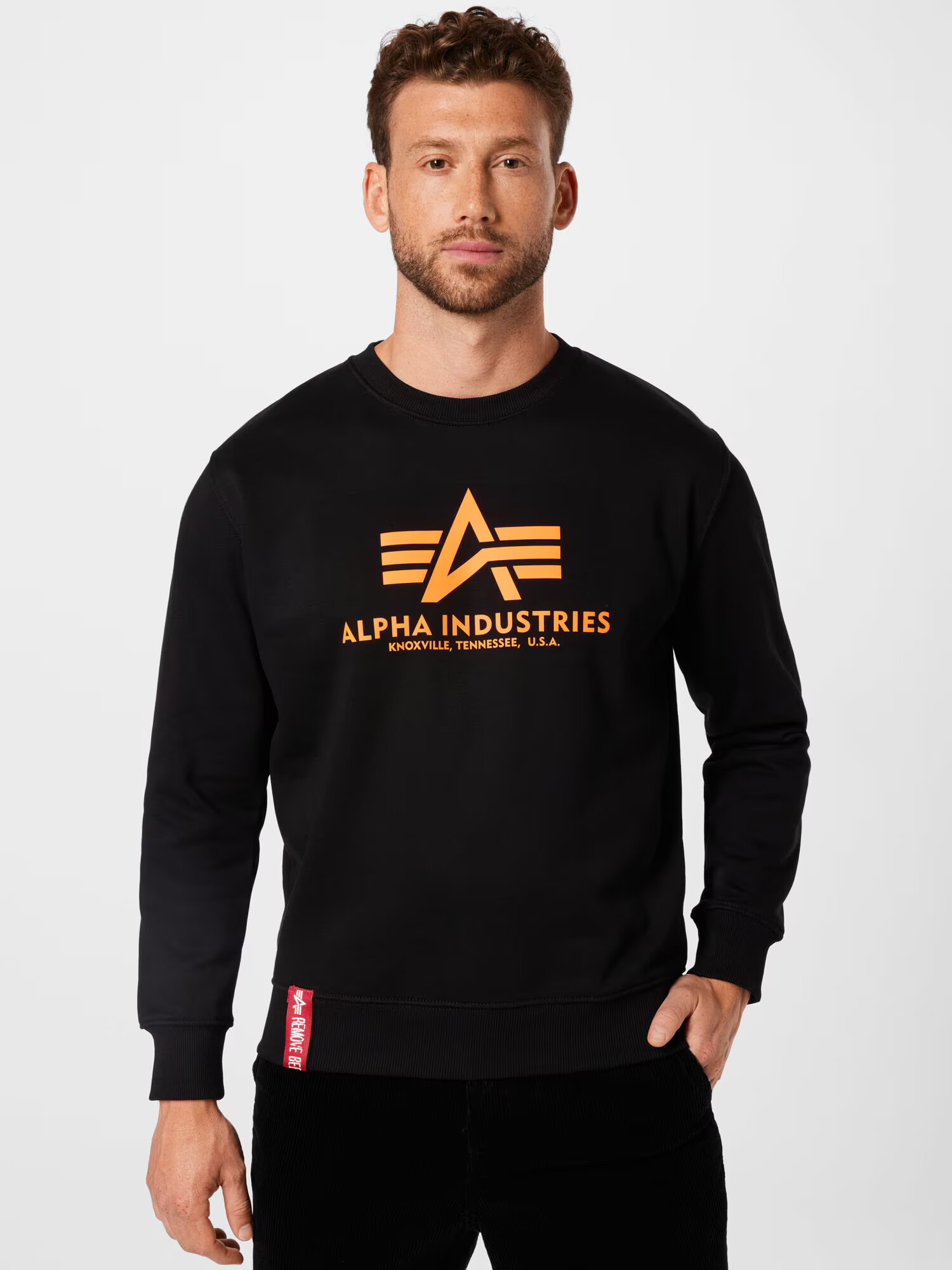 ALPHA INDUSTRIES Bluză de molton portocaliu / negru - Pled.ro