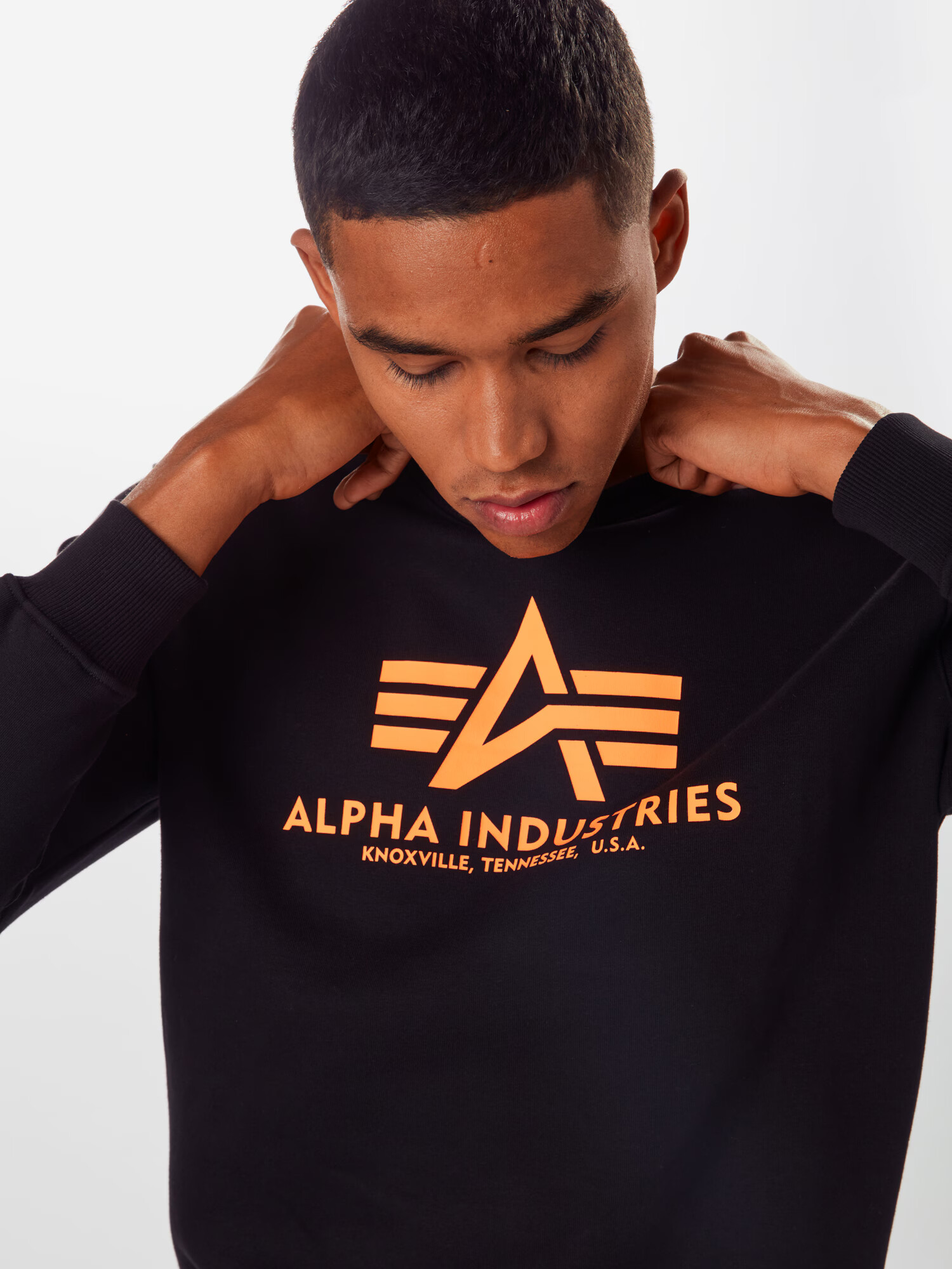 ALPHA INDUSTRIES Bluză de molton portocaliu neon / negru - Pled.ro