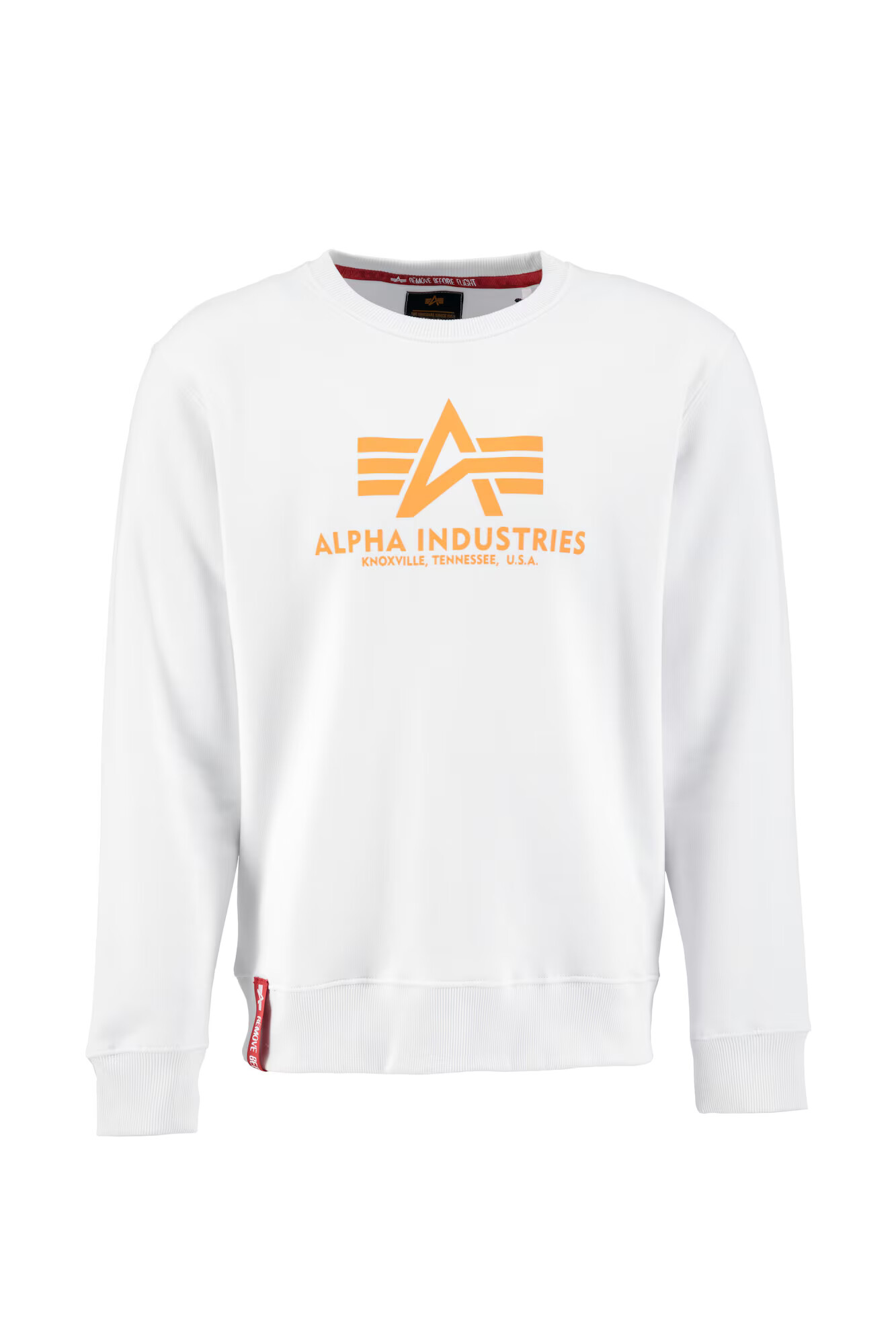 ALPHA INDUSTRIES Bluză de molton portocaliu / roșu / alb - Pled.ro