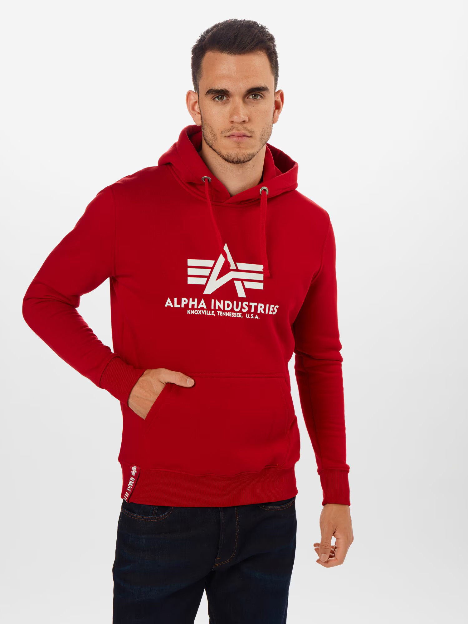 ALPHA INDUSTRIES Bluză de molton roșu / alb - Pled.ro