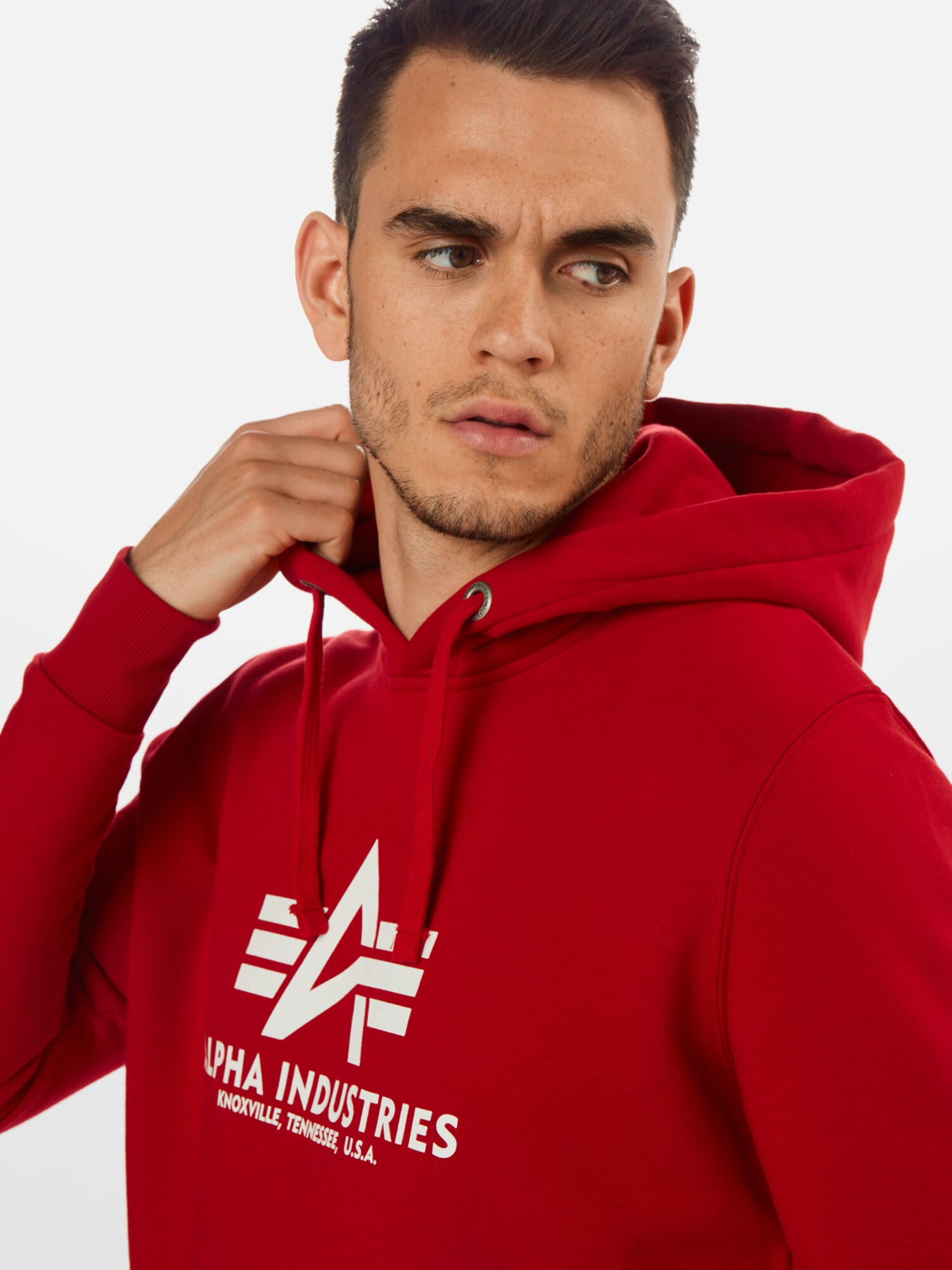 ALPHA INDUSTRIES Bluză de molton roșu / alb - Pled.ro