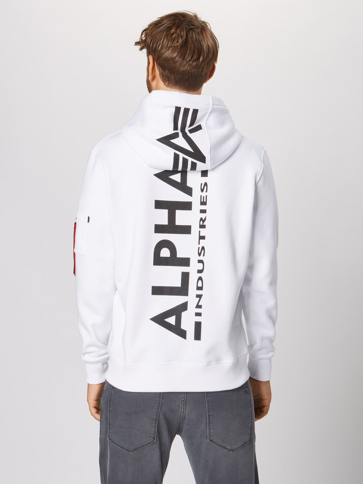 ALPHA INDUSTRIES Bluză de molton roșu / negru / alb - Pled.ro