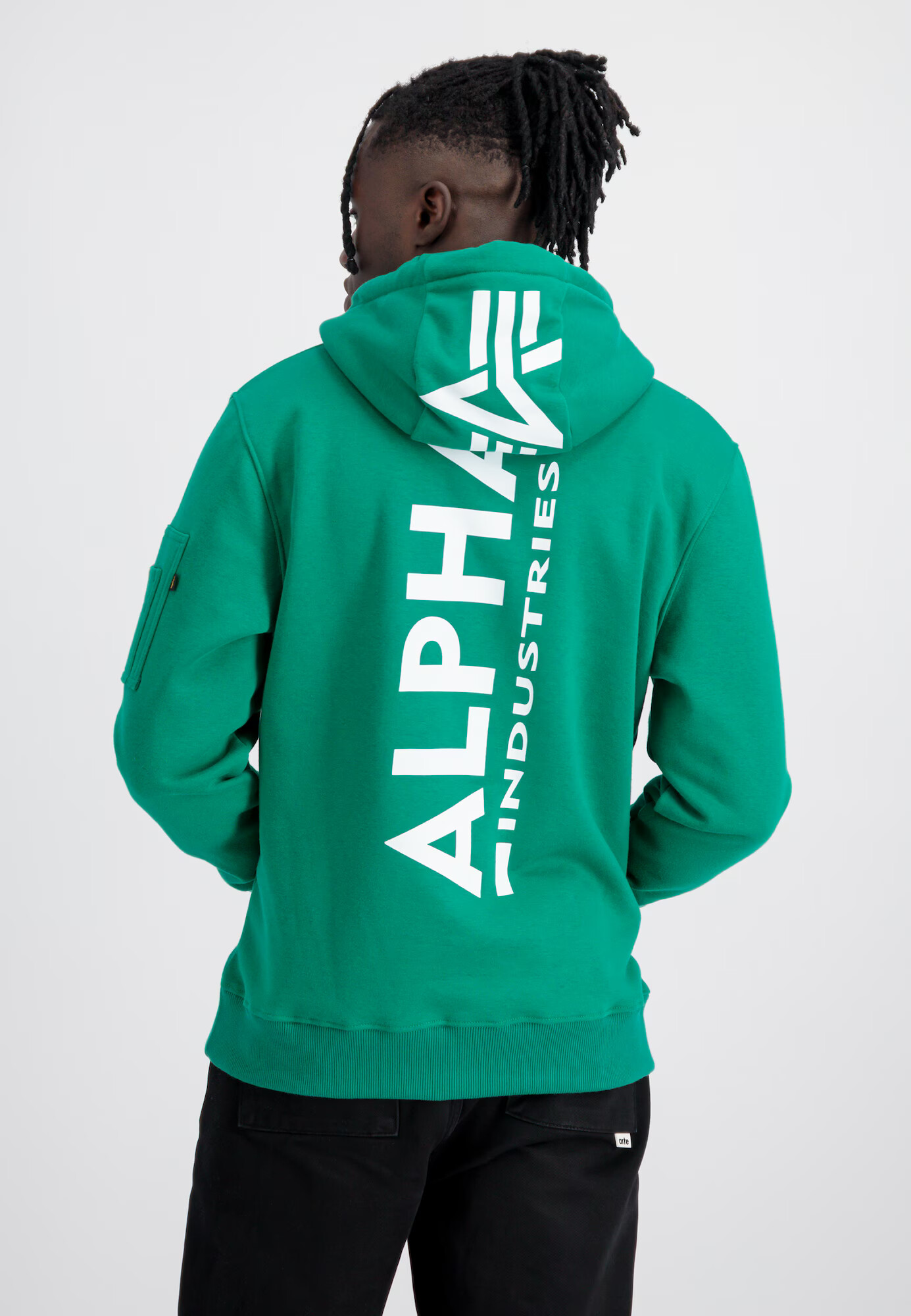 ALPHA INDUSTRIES Pulover verde / roșu bordeaux / alb - Pled.ro