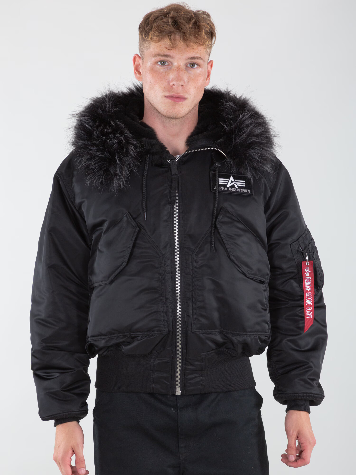 ALPHA INDUSTRIES Geacă de iarnă '45P' roșu / negru / alb - Pled.ro