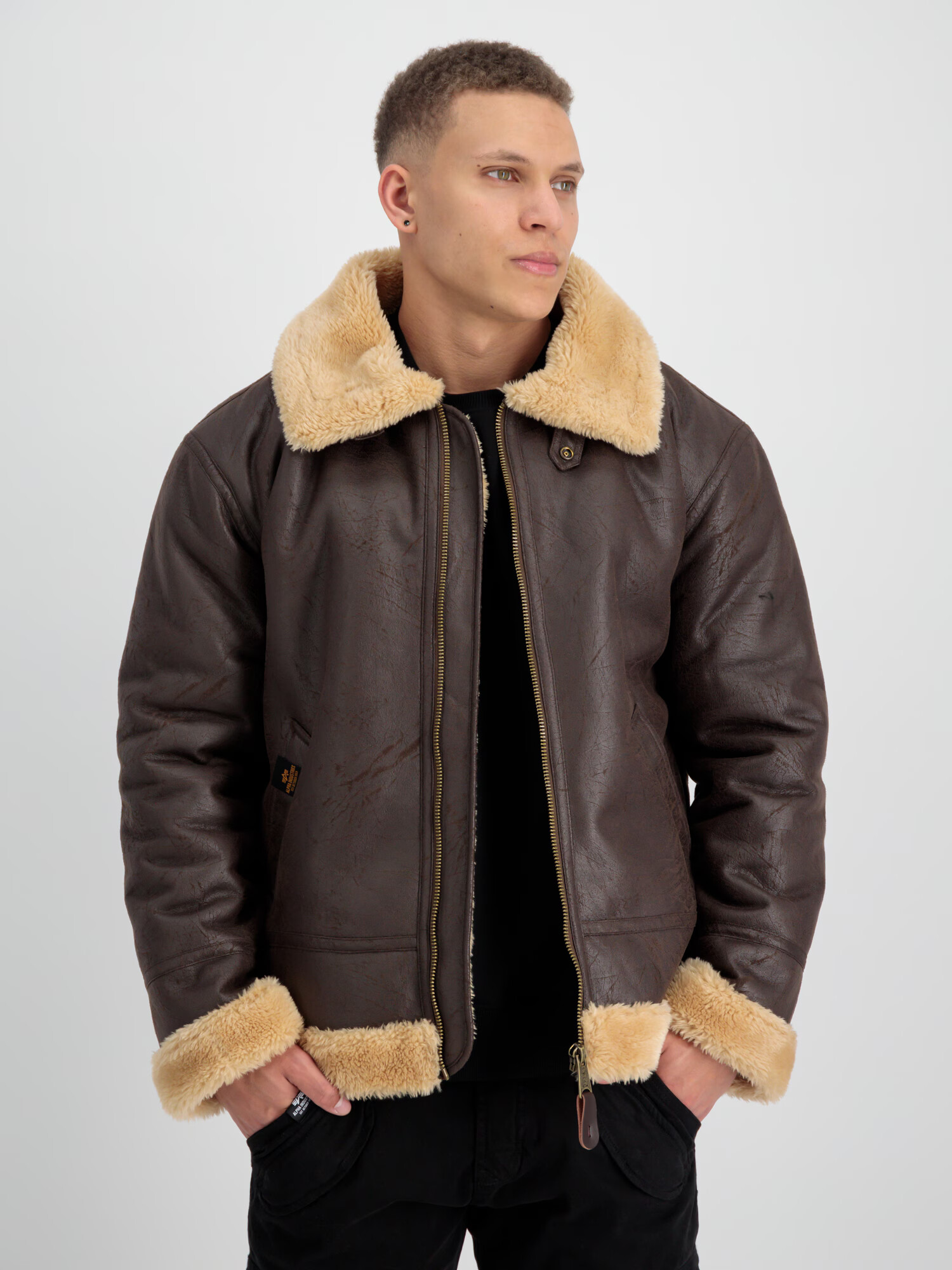 ALPHA INDUSTRIES Geacă de iarnă 'B3 FL' bej / maro - Pled.ro