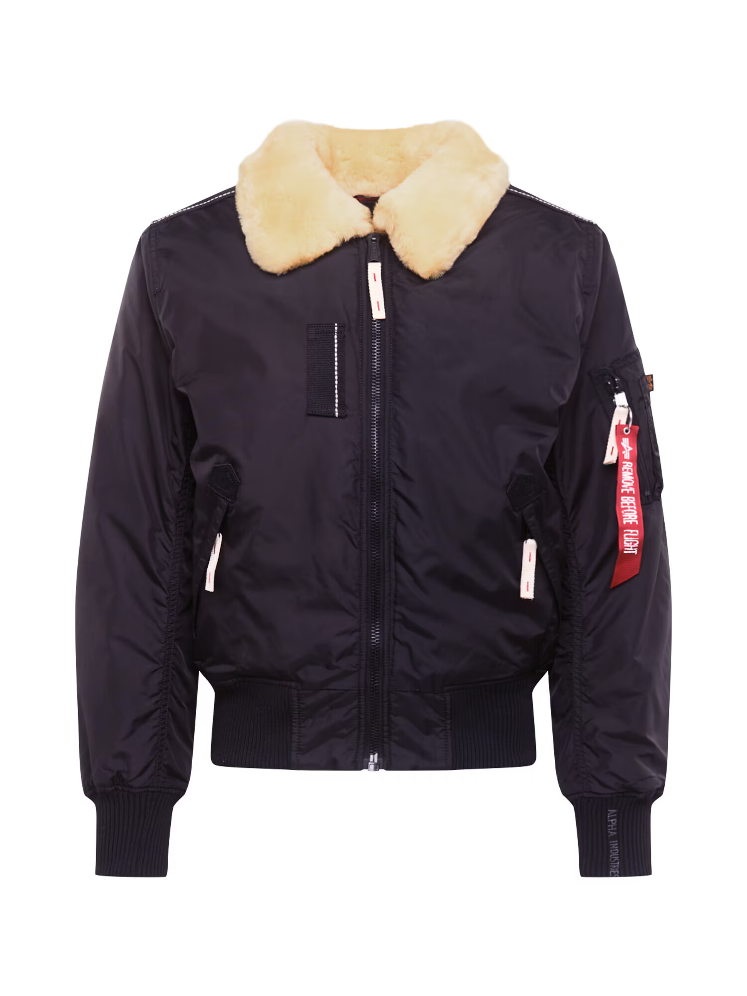 ALPHA INDUSTRIES Geacă de primăvară-toamnă 'Injector III' bej / roșu / negru / alb - Pled.ro