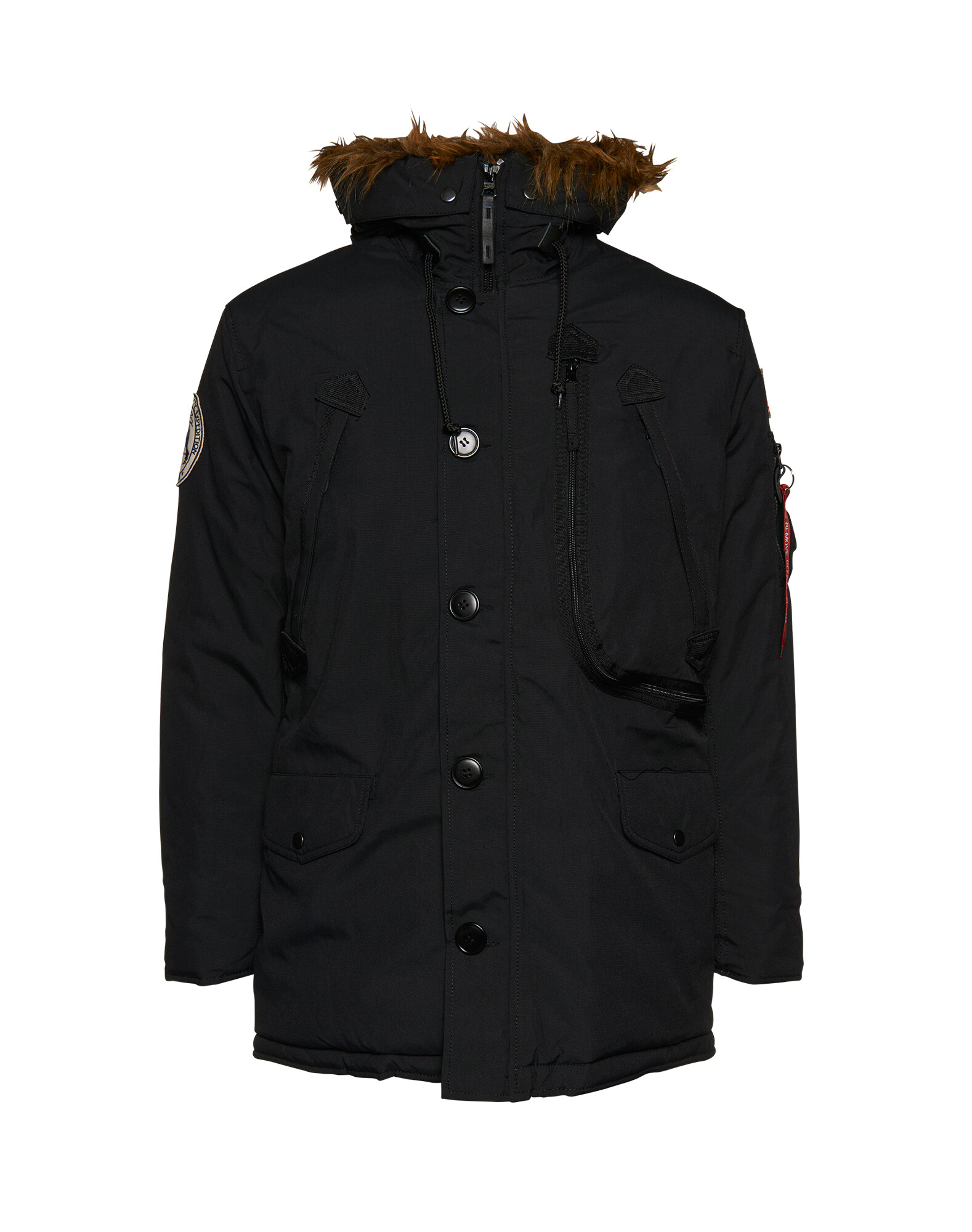 ALPHA INDUSTRIES Parka de iarnă 'Polar' roșu / negru / alb - Pled.ro