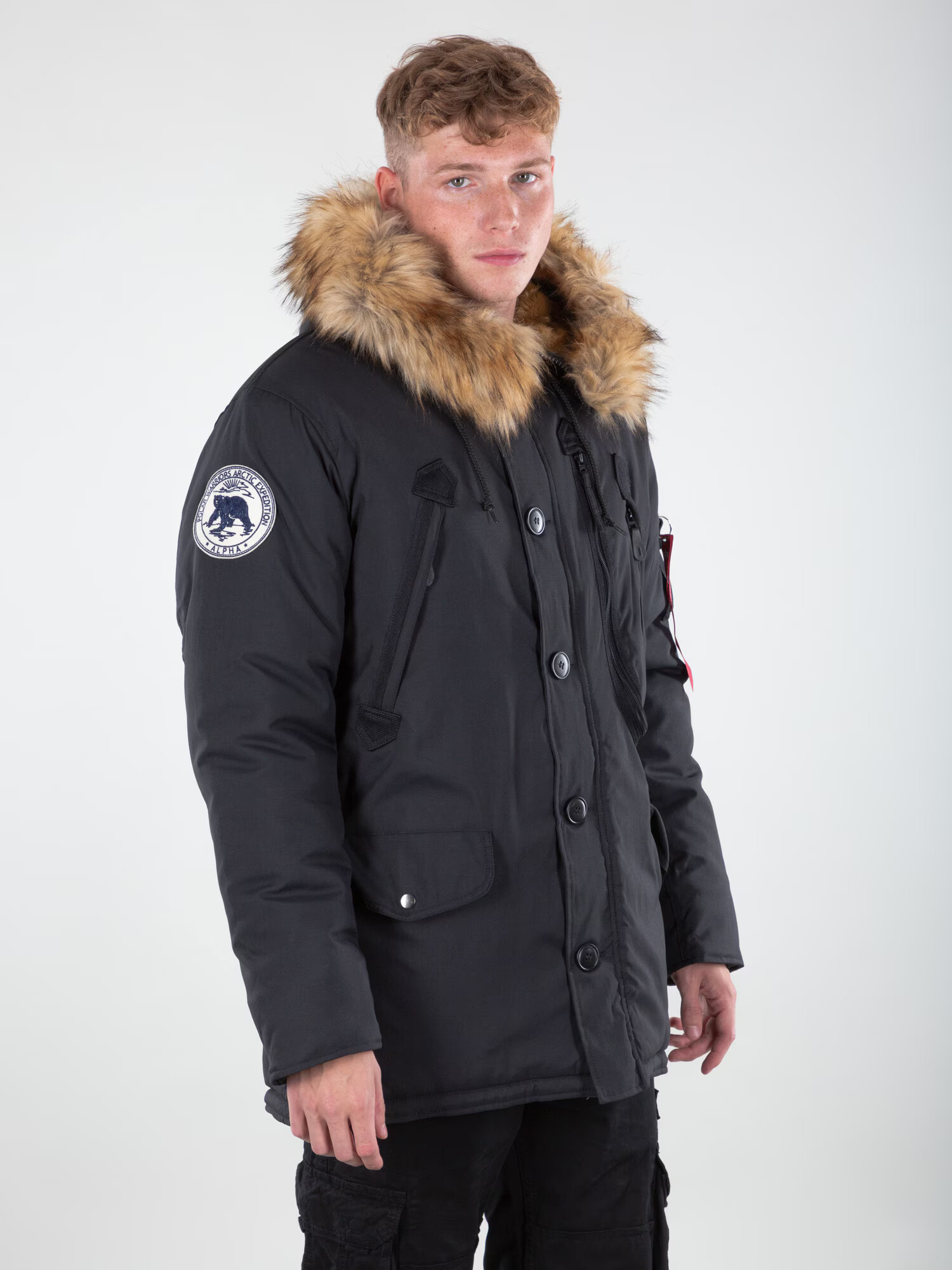 ALPHA INDUSTRIES Parka de iarnă 'Polar' roșu / negru / alb - Pled.ro